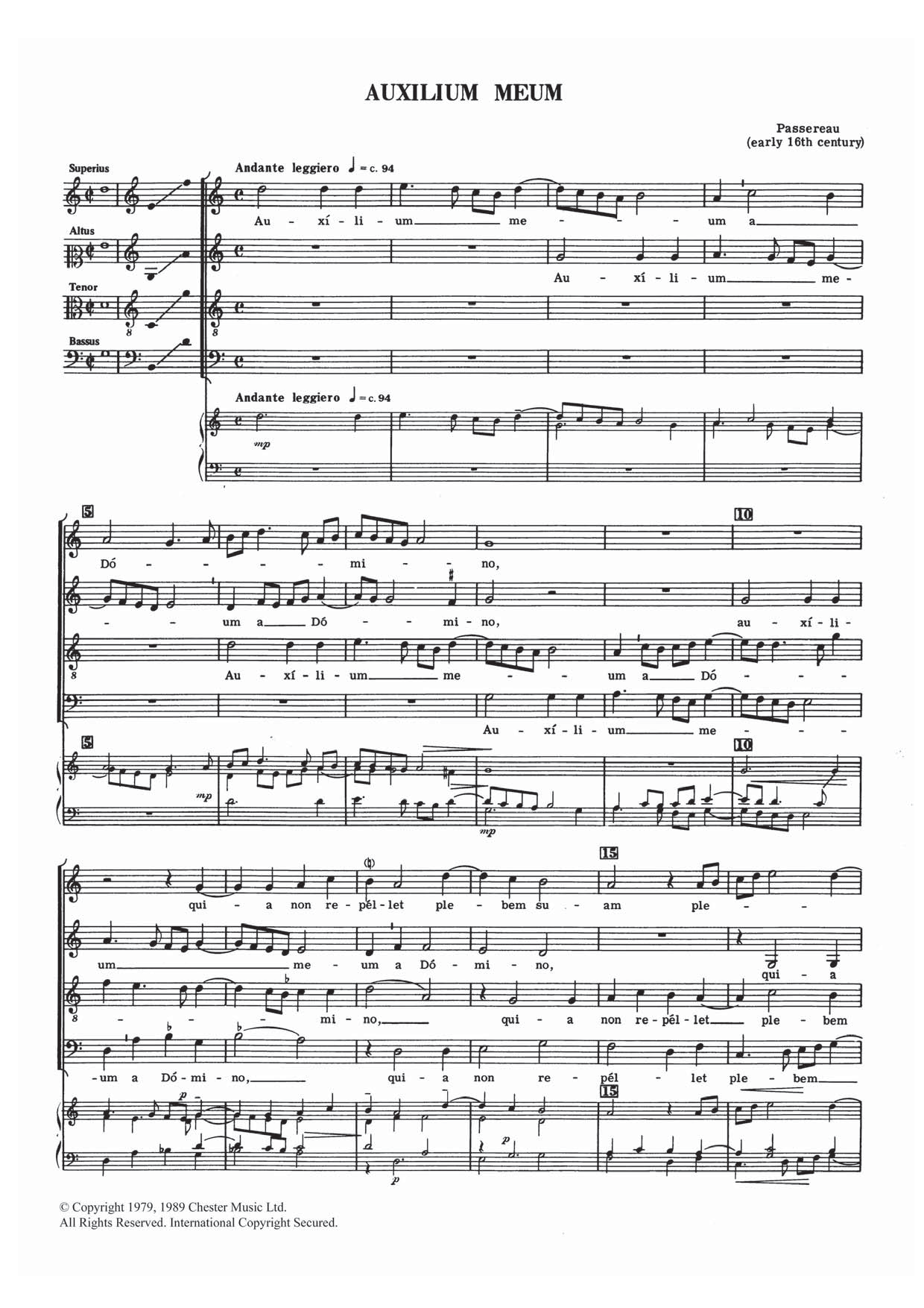Auxilium Meum (Choir) von Pierre Passereau