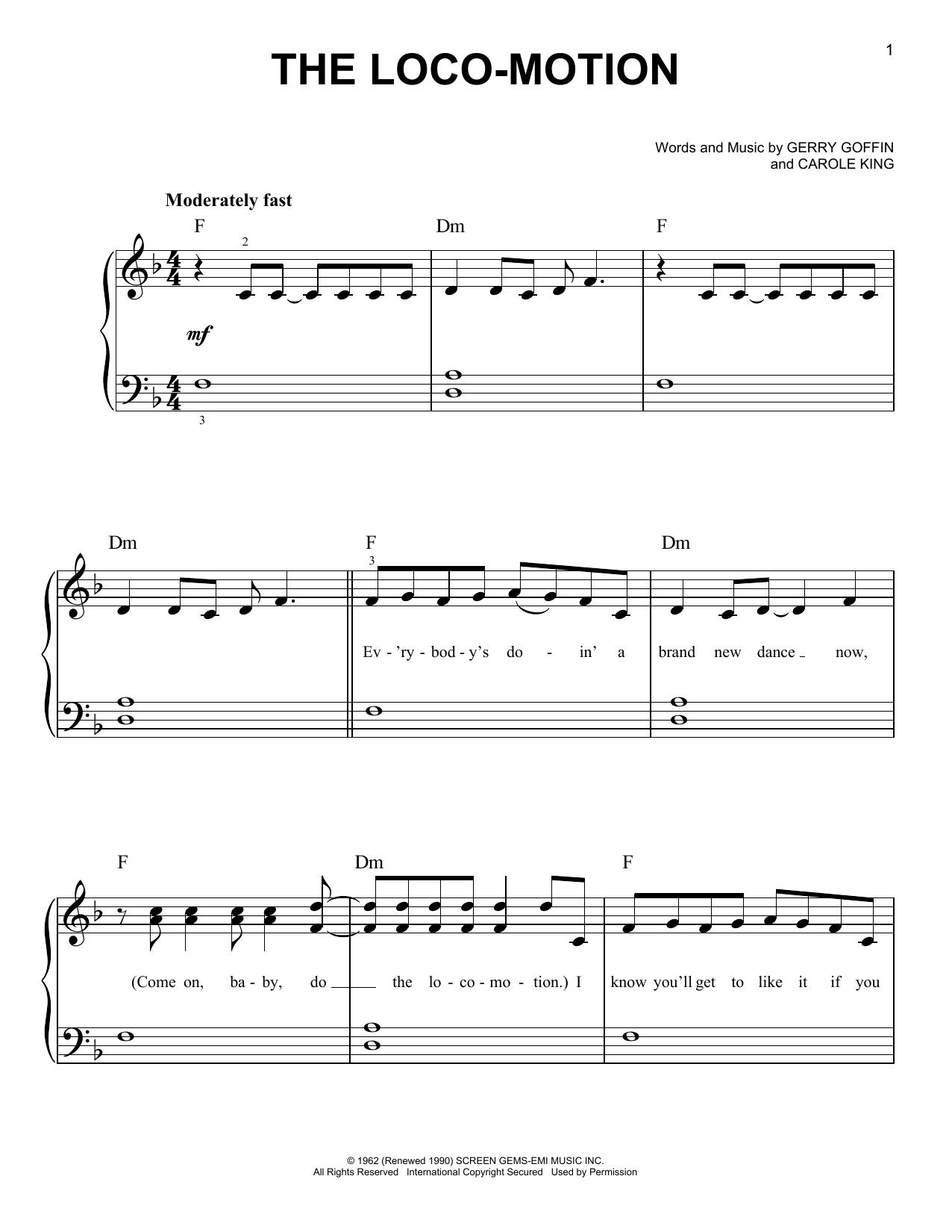 The Loco-Motion (Very Easy Piano) von Little Eva