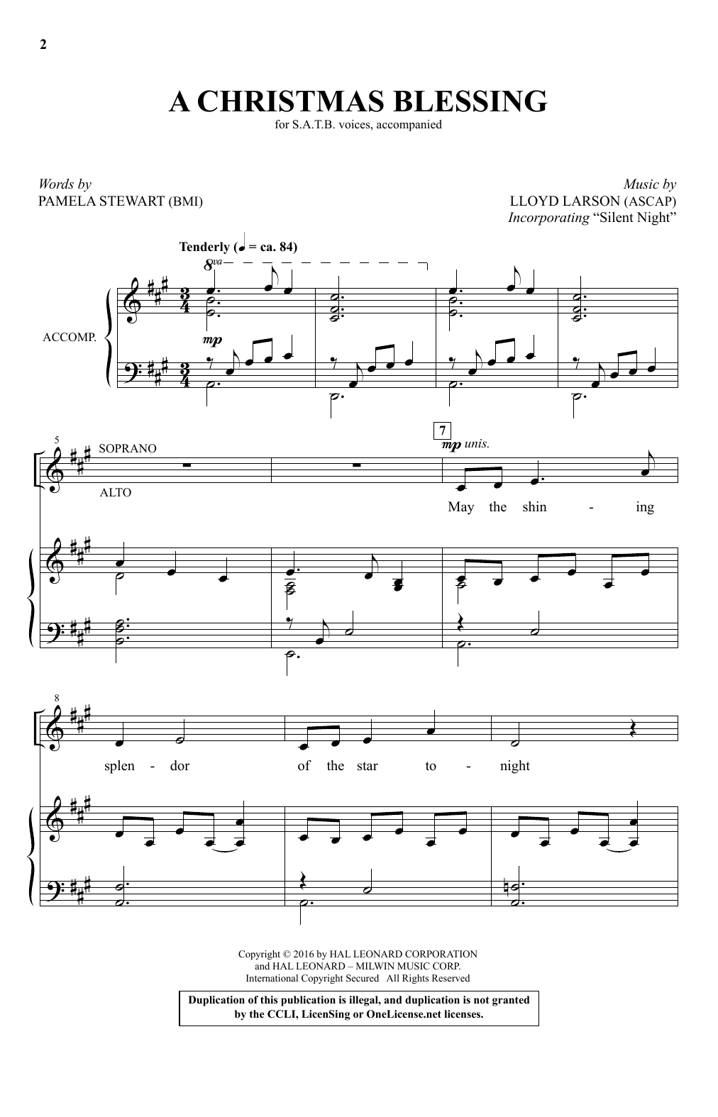 A Christmas Blessing (SATB Choir) von Lloyd Larson