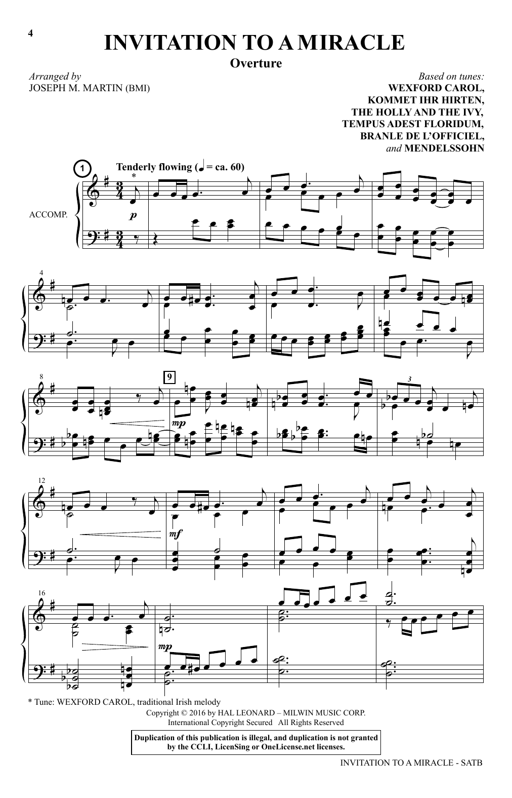 Invitation To A Miracle (SATB Choir) von Joseph M. Martin