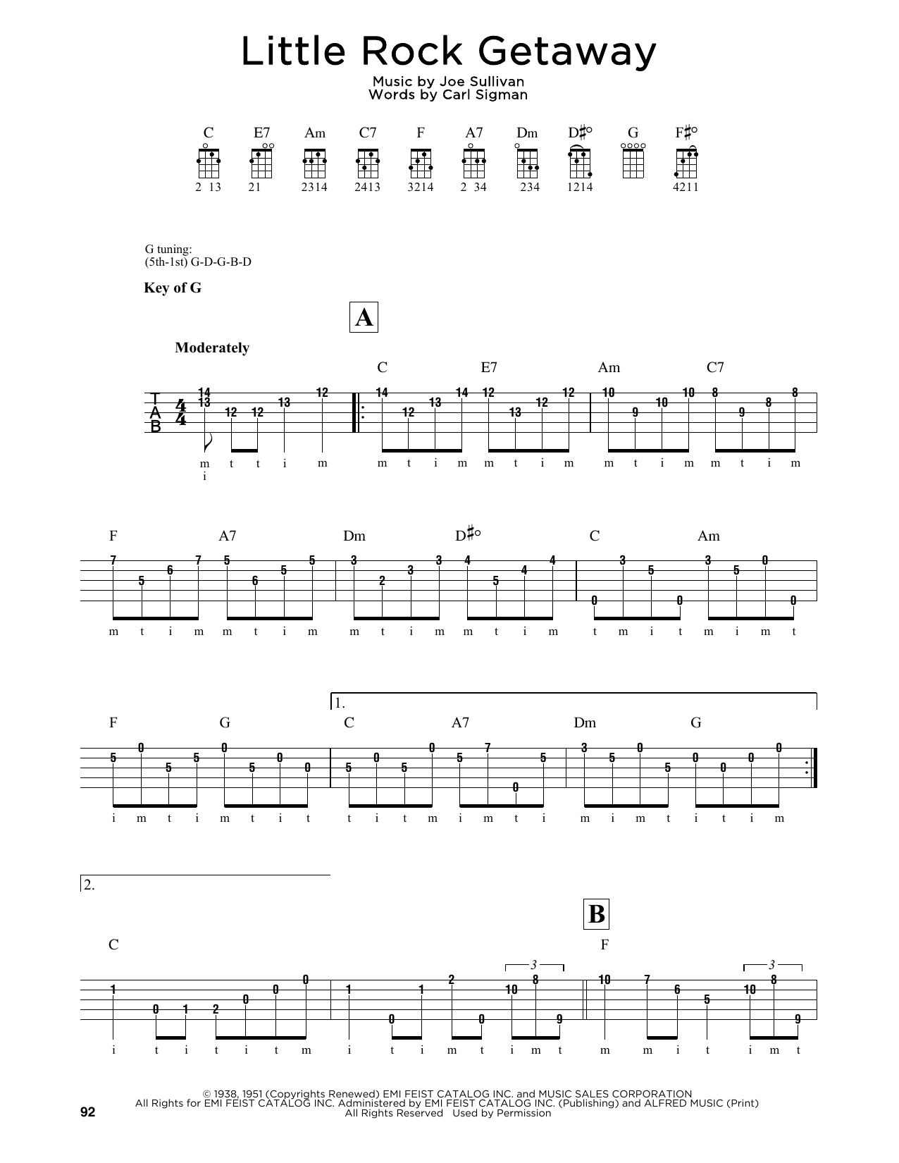 Little Rock Getaway (Banjo Tab) von Joe Sullivan