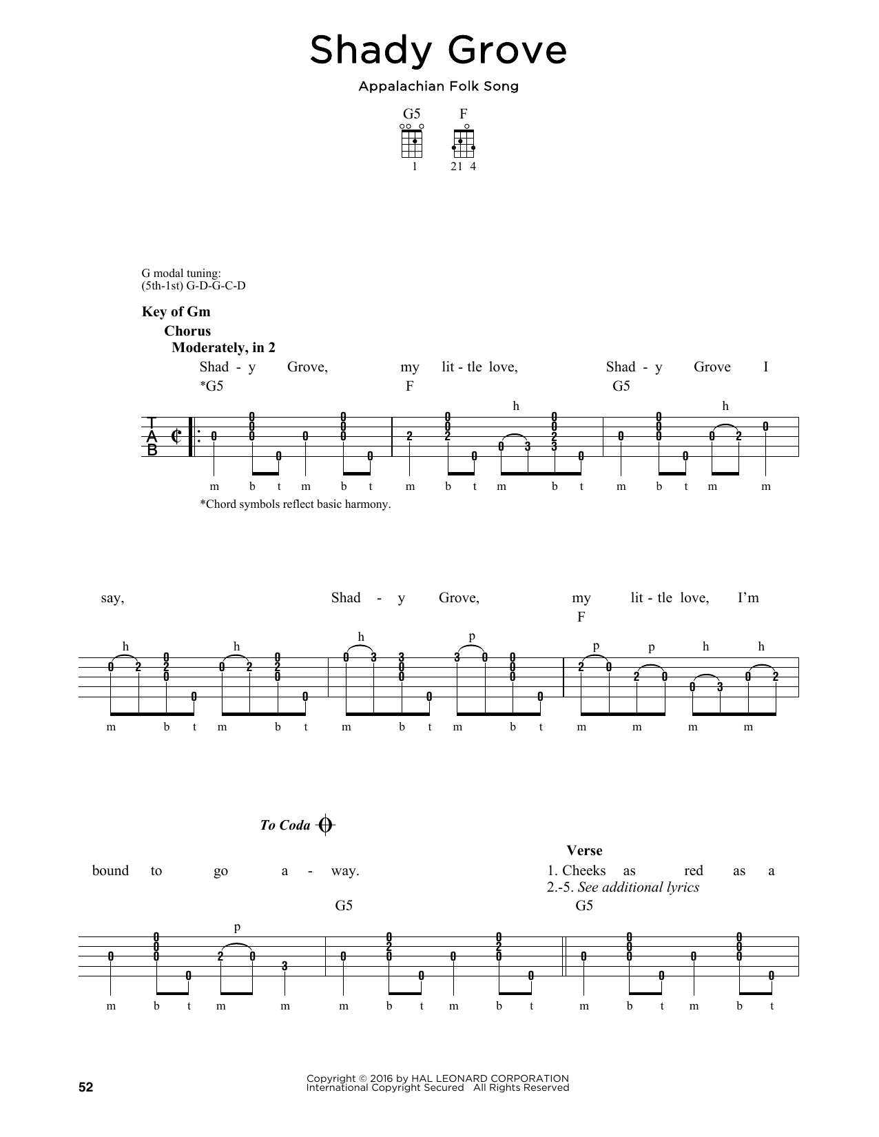Shady Grove (Banjo Tab) von Greg Cahill