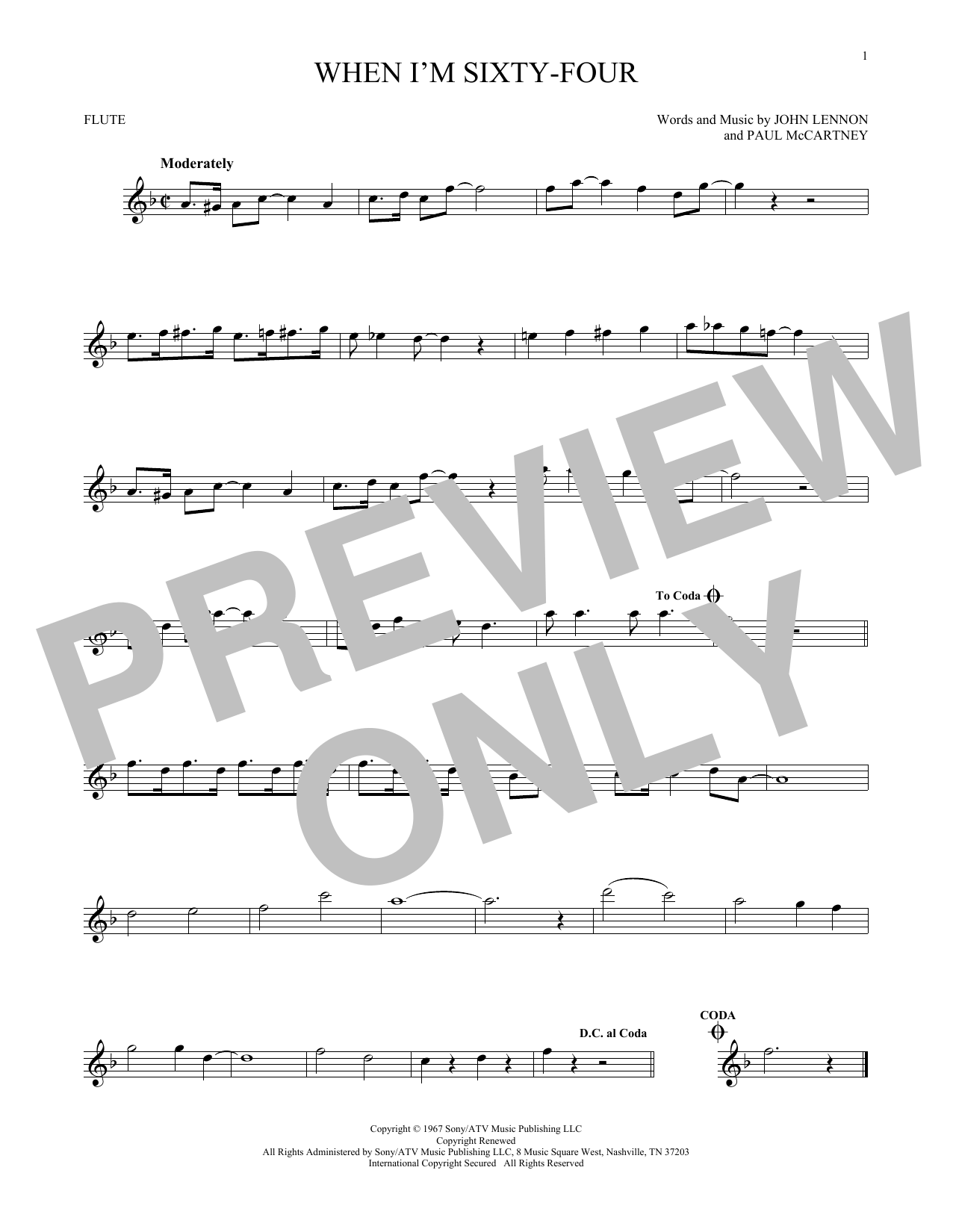 When I'm Sixty-Four (Flute Solo) von The Beatles