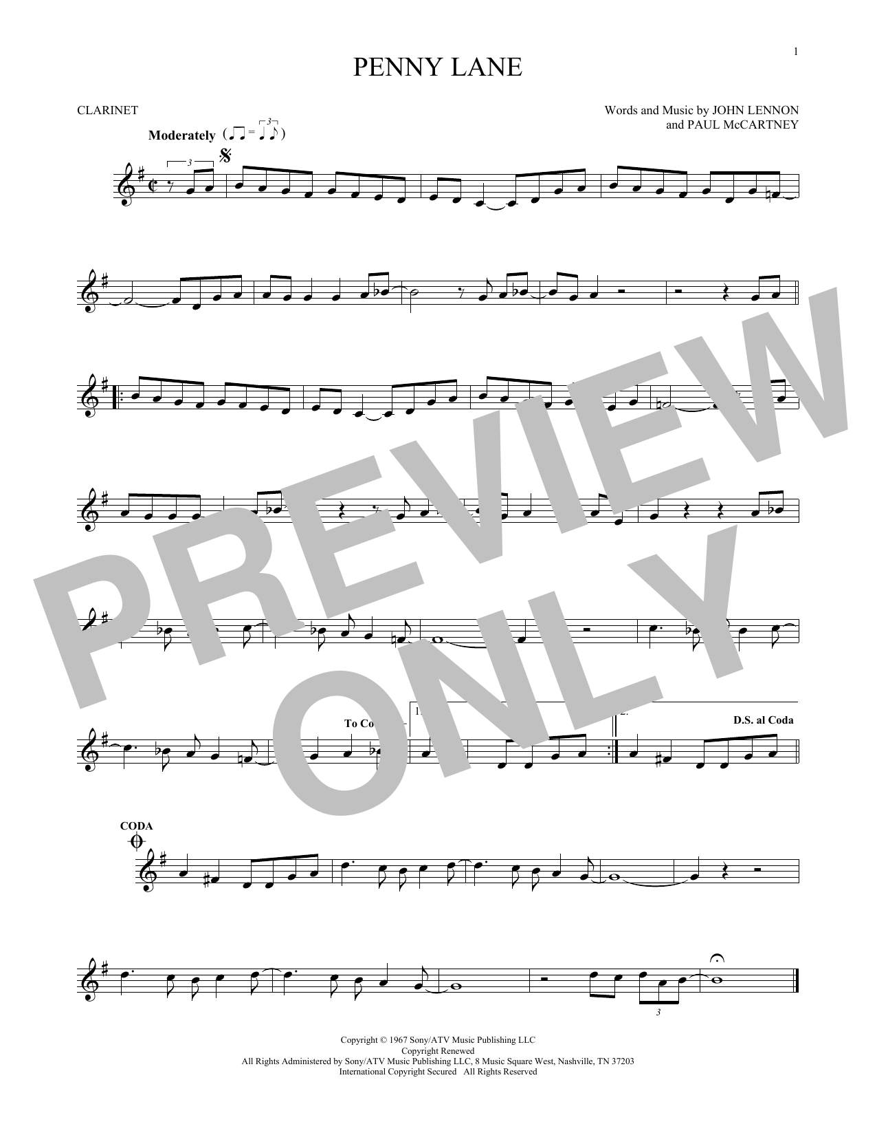 Penny Lane (Clarinet Solo) von The Beatles