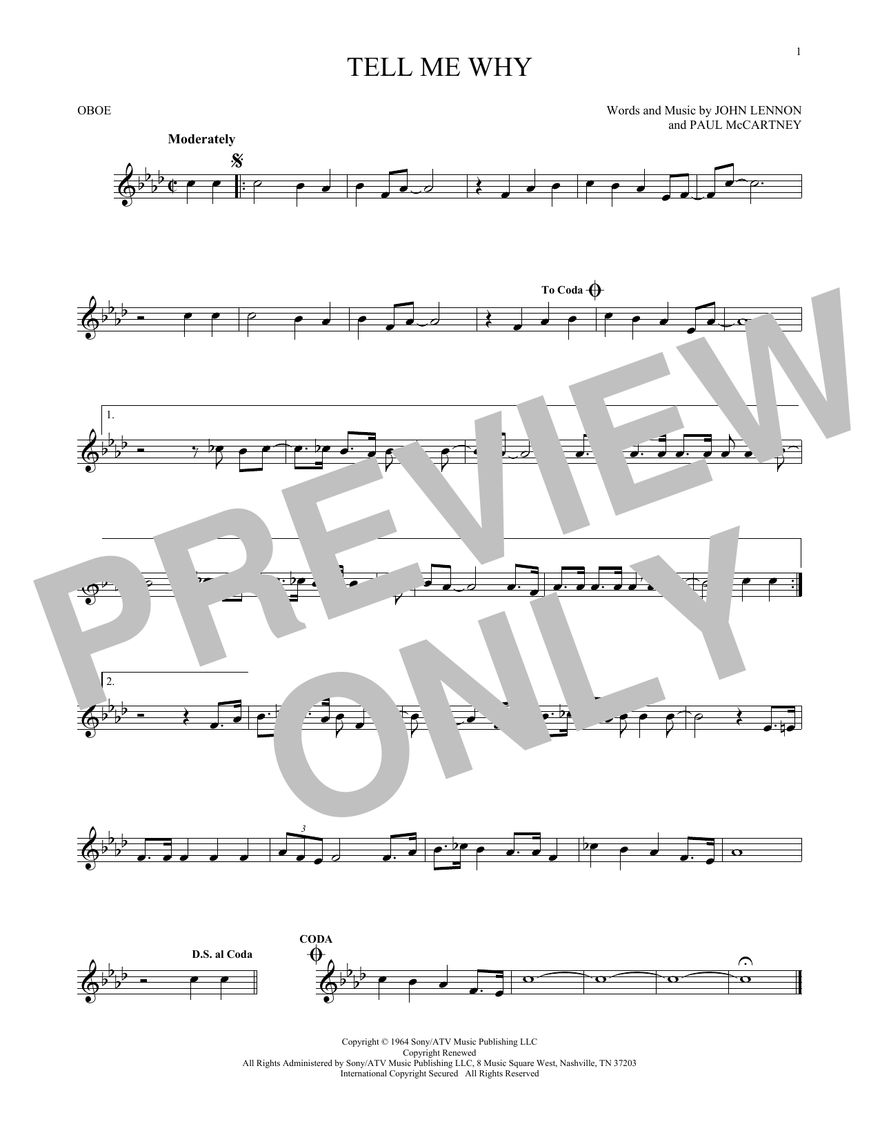 Tell Me Why (Oboe Solo) von The Beatles