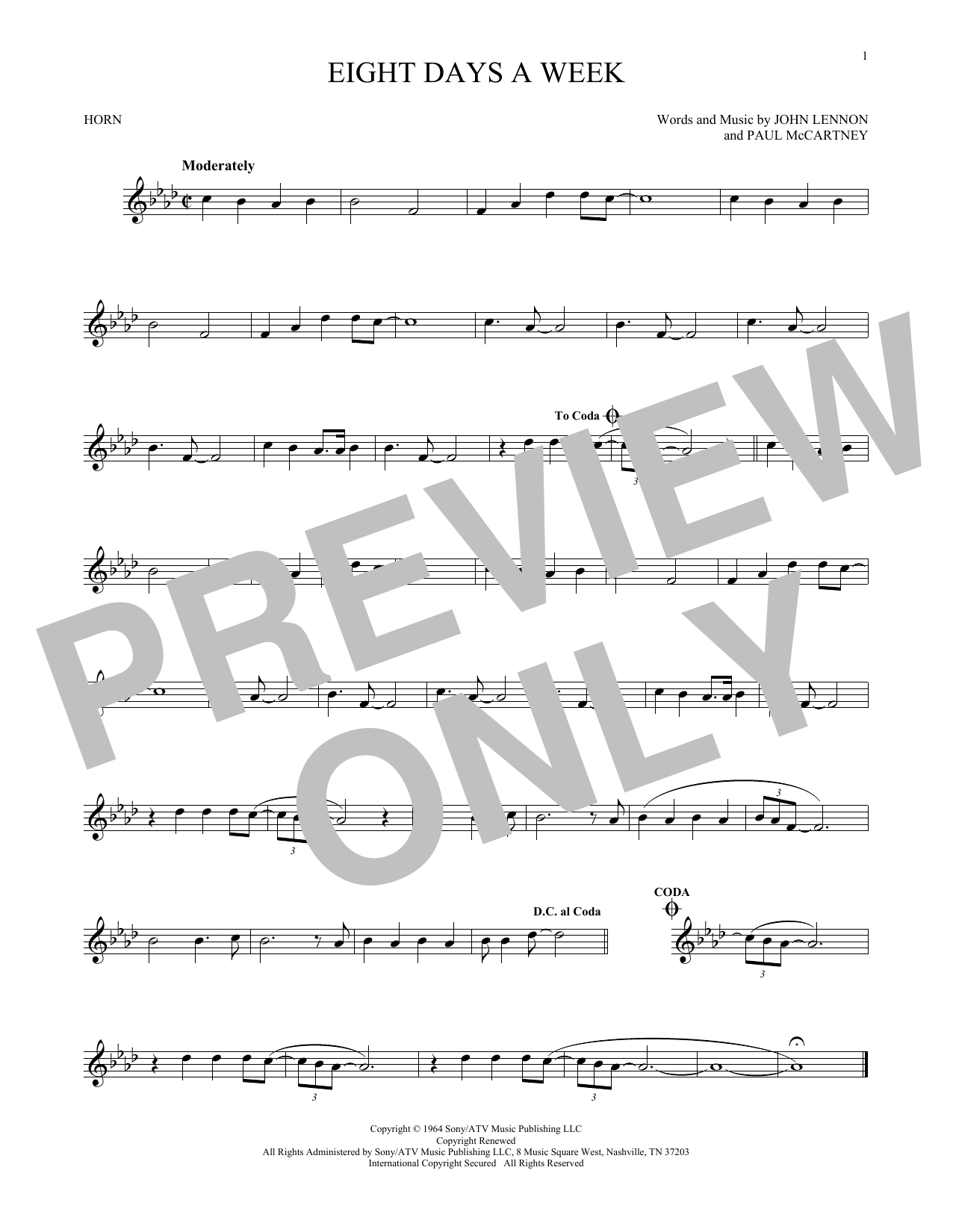 Eight Days A Week (French Horn Solo) von The Beatles