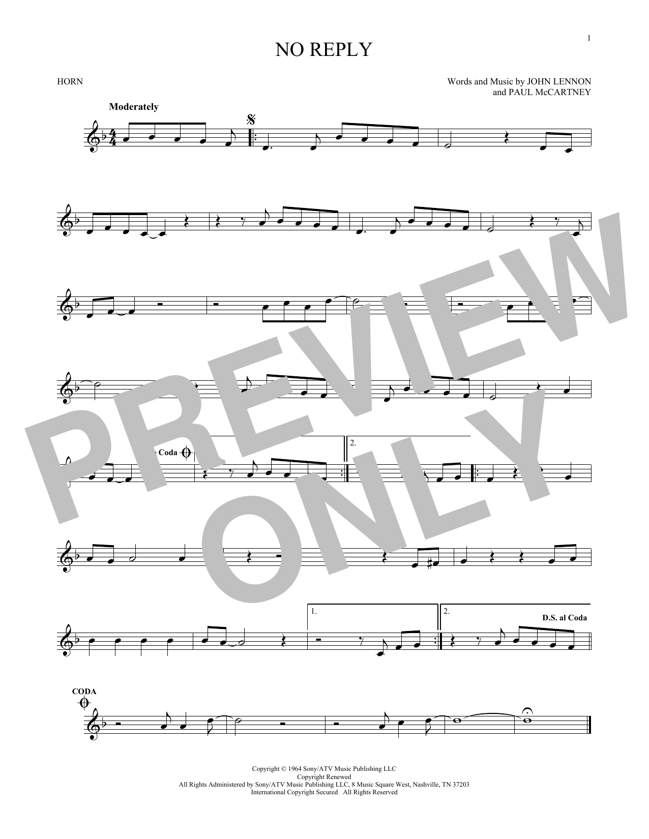 No Reply (French Horn Solo) von The Beatles