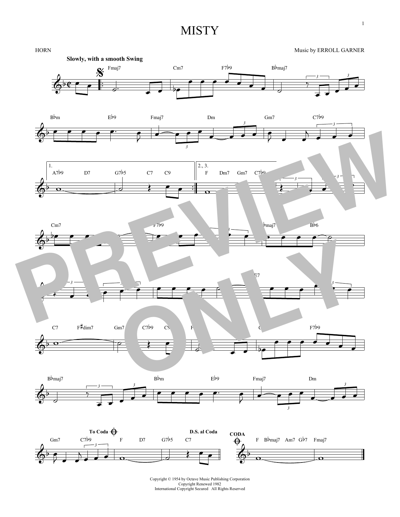 Misty (French Horn Solo) von Erroll Garner
