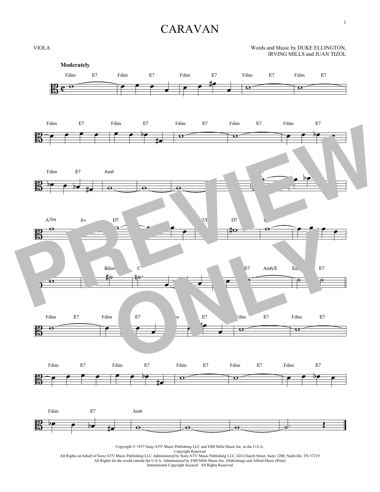 Caravan (Viola Solo) von Juan Tizol & Duke Ellington