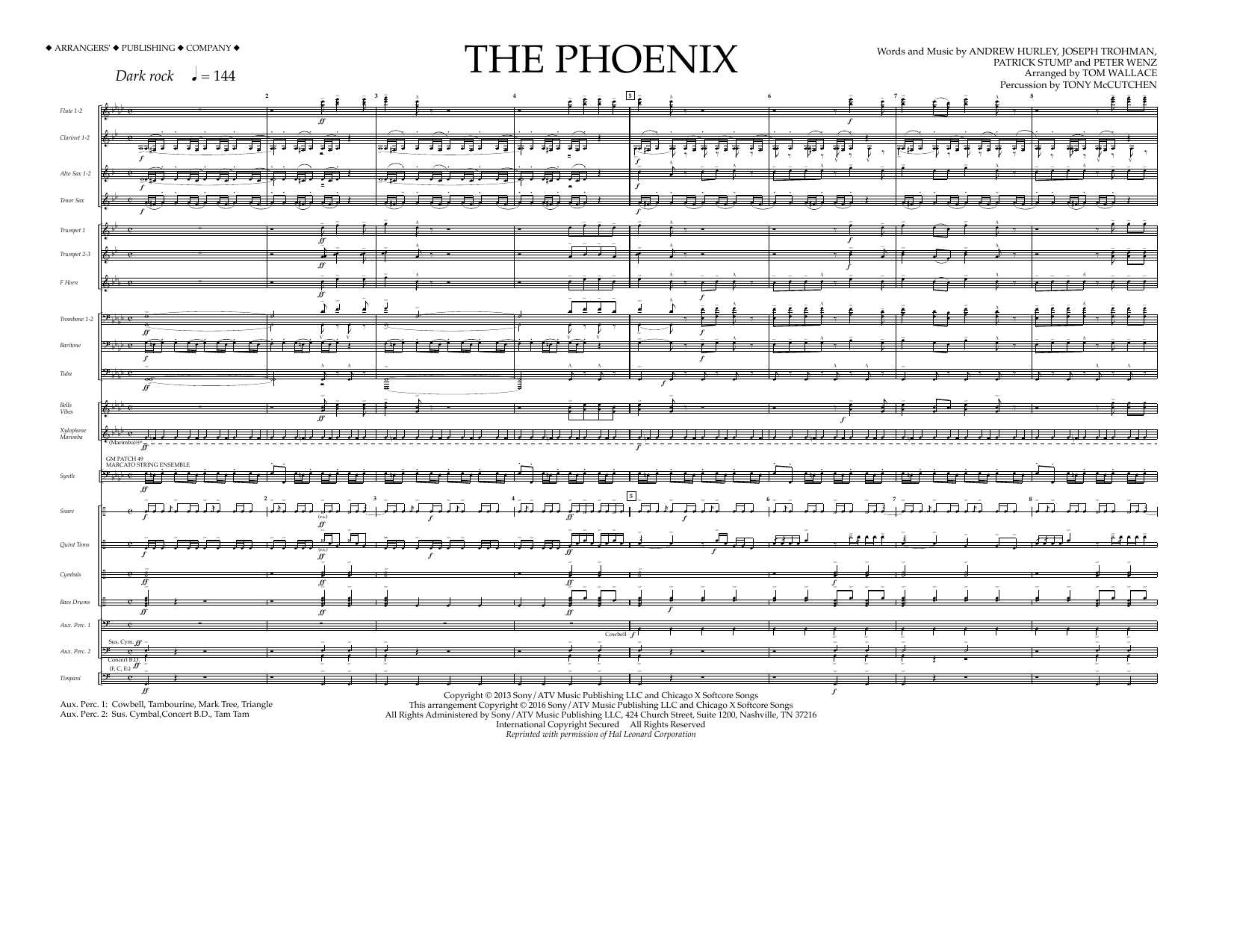 The Phoenix - Full Score (Marching Band) von Tom Wallace