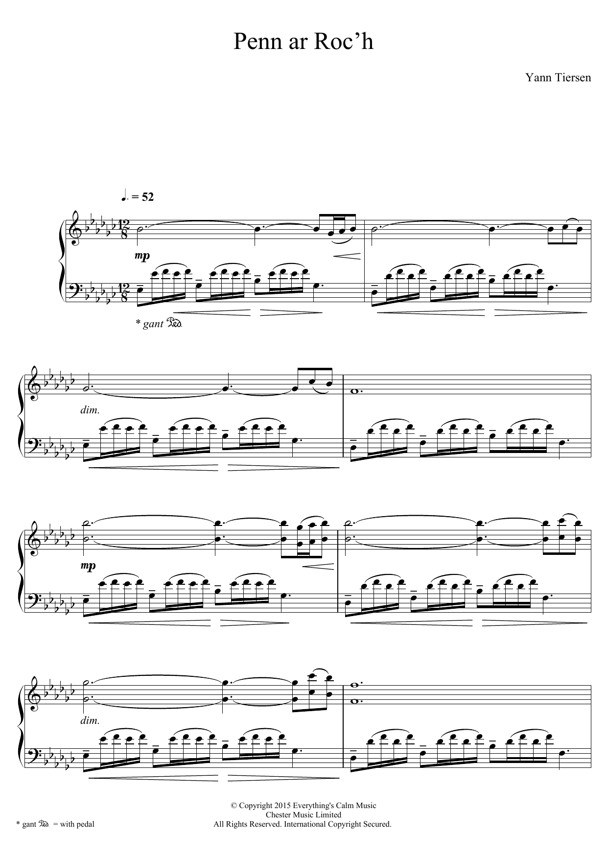 Penn Ar Roc'h (Piano Solo) von Yann Tiersen