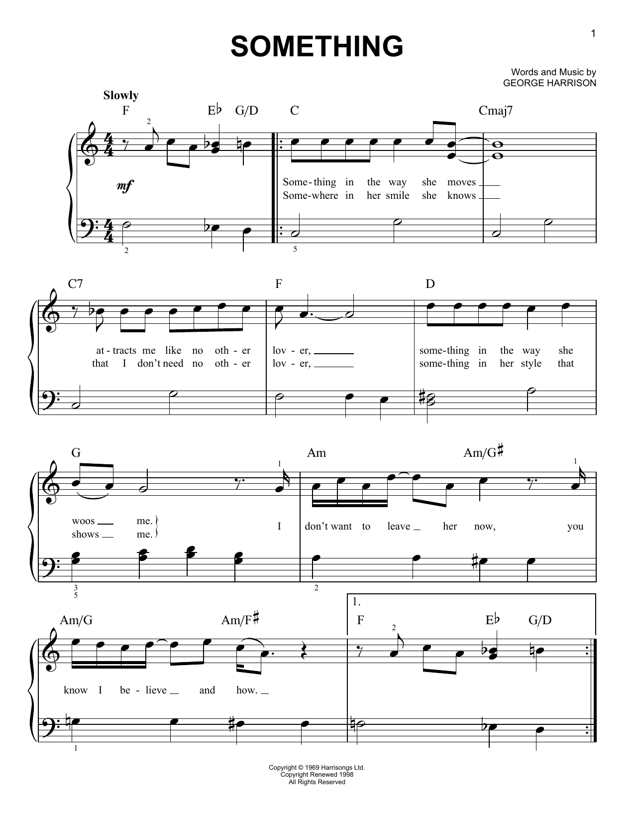 Something (Very Easy Piano) von The Beatles