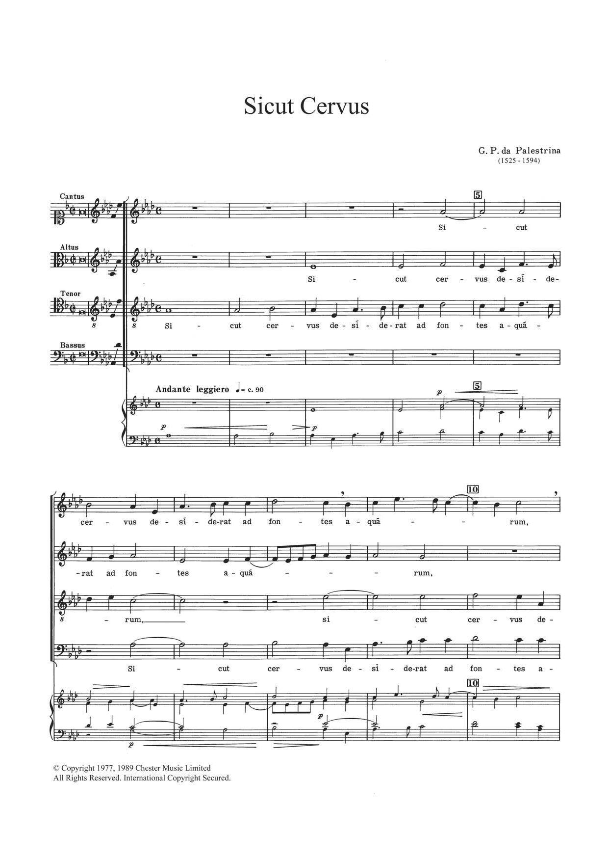 Sicut Cervus (Choir) von Giovanni Palestrina