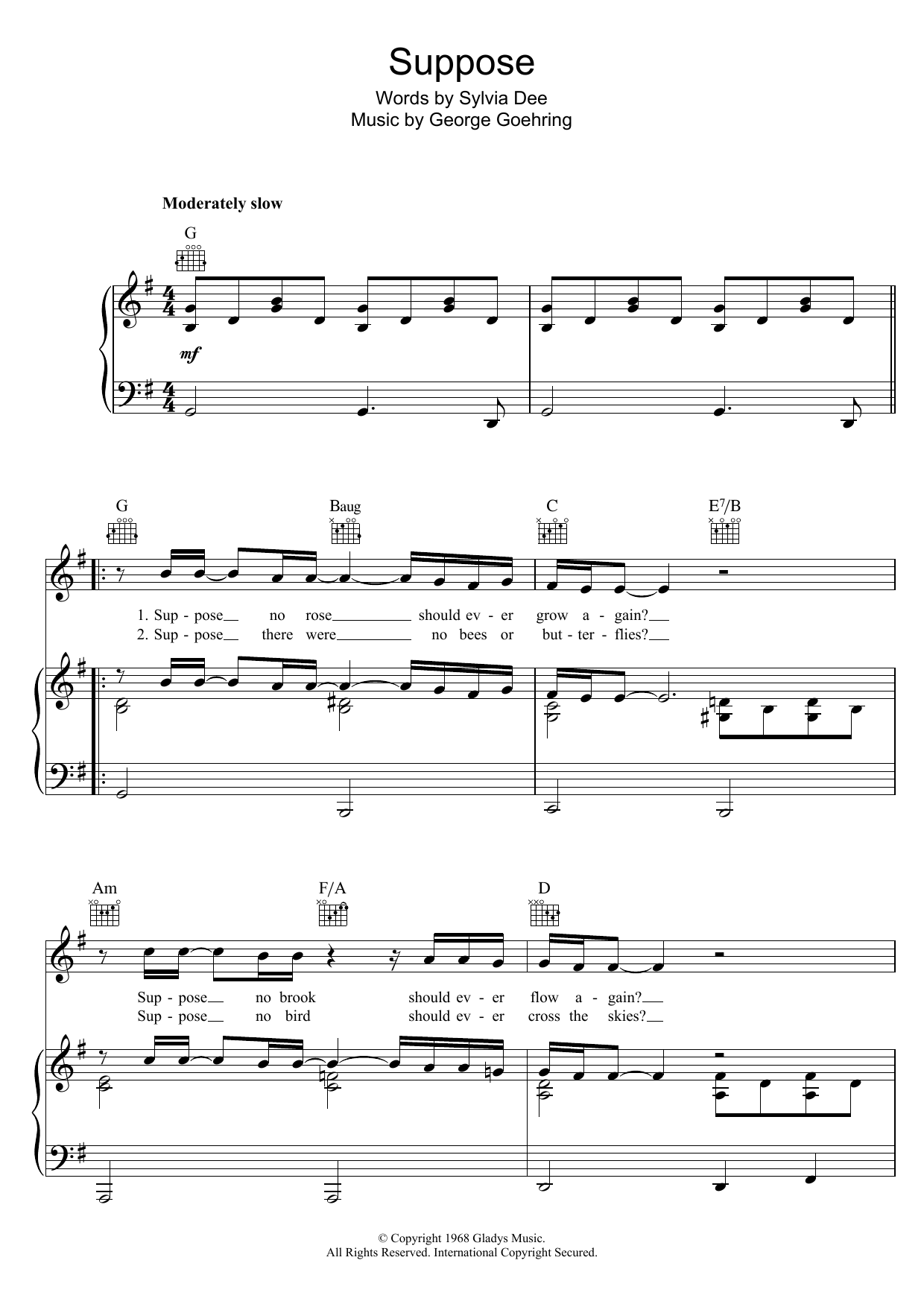 Suppose (Piano, Vocal & Guitar Chords) von Elvis Presley