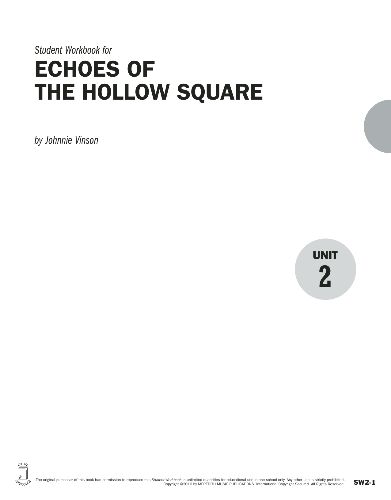 Guides to Band Masterworks, Vol. 6 - Student Workbook - Echoes of The Hollow Square (Instrumental Method) von Johnnie Vinson