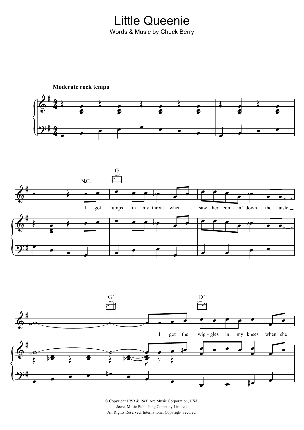Little Queenie (Piano, Vocal & Guitar Chords) von The Rolling Stones