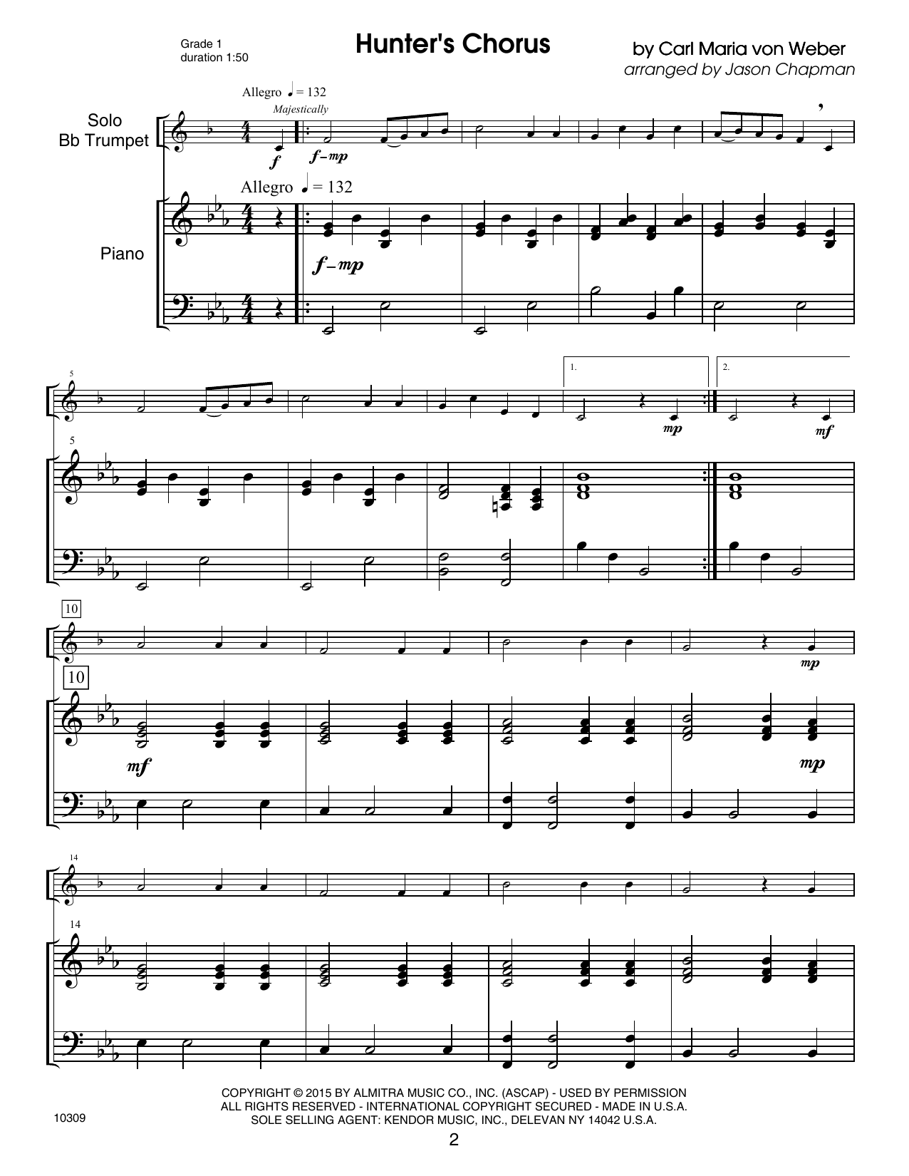Kendor Debut Solos - Bb Trumpet - Piano Accompaniment (Brass Solo) von Chapman