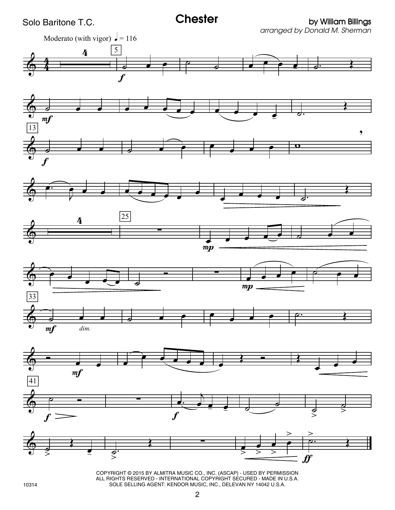Kendor Debut Solos - Baritone T.C. (Brass Solo) von Donald M. Sherman