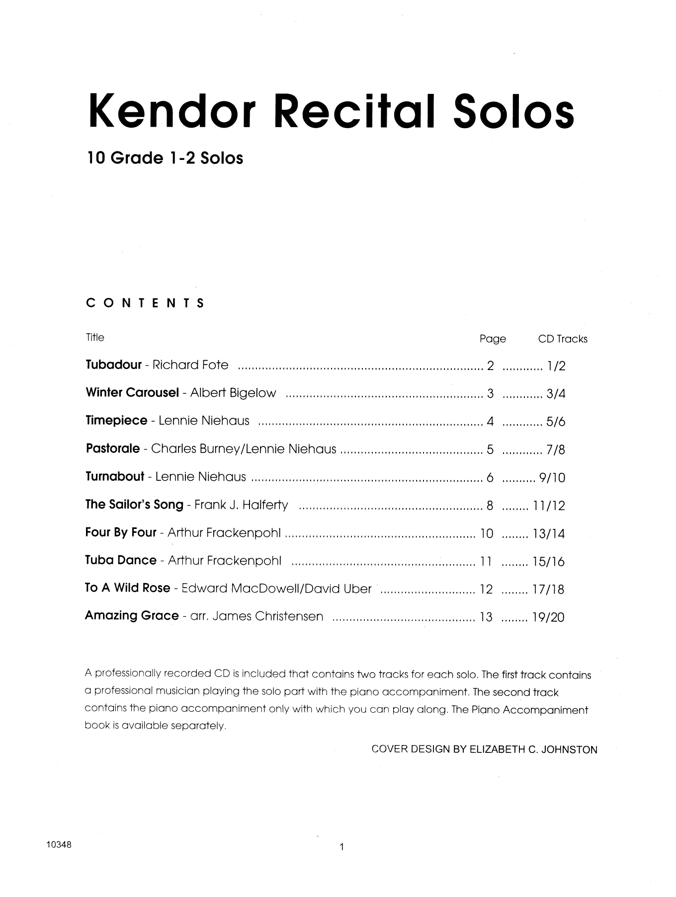 Kendor Recital Solos - Tuba - Solo Book (Brass Solo) von Various