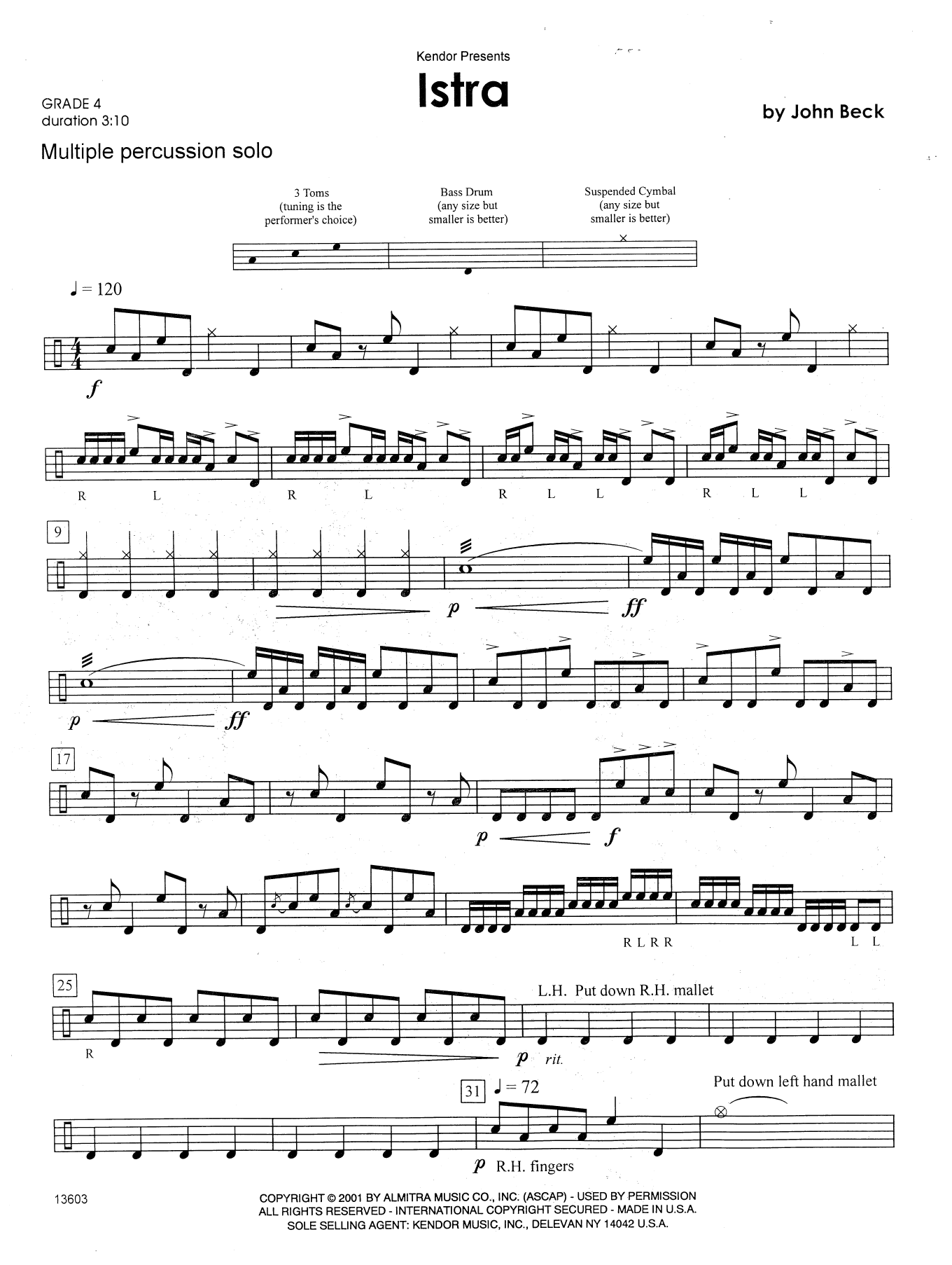 Istra (Percussion Solo) von John H. Beck