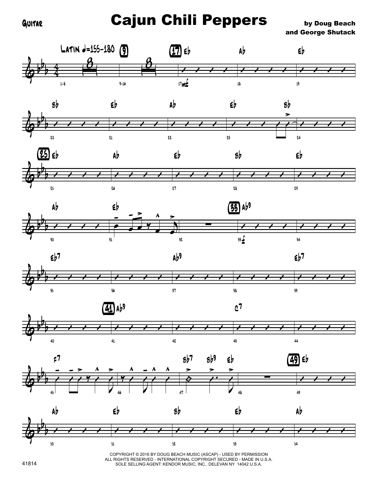 Cajun Chili Peppers - Guitar (Jazz Ensemble) von Shutack