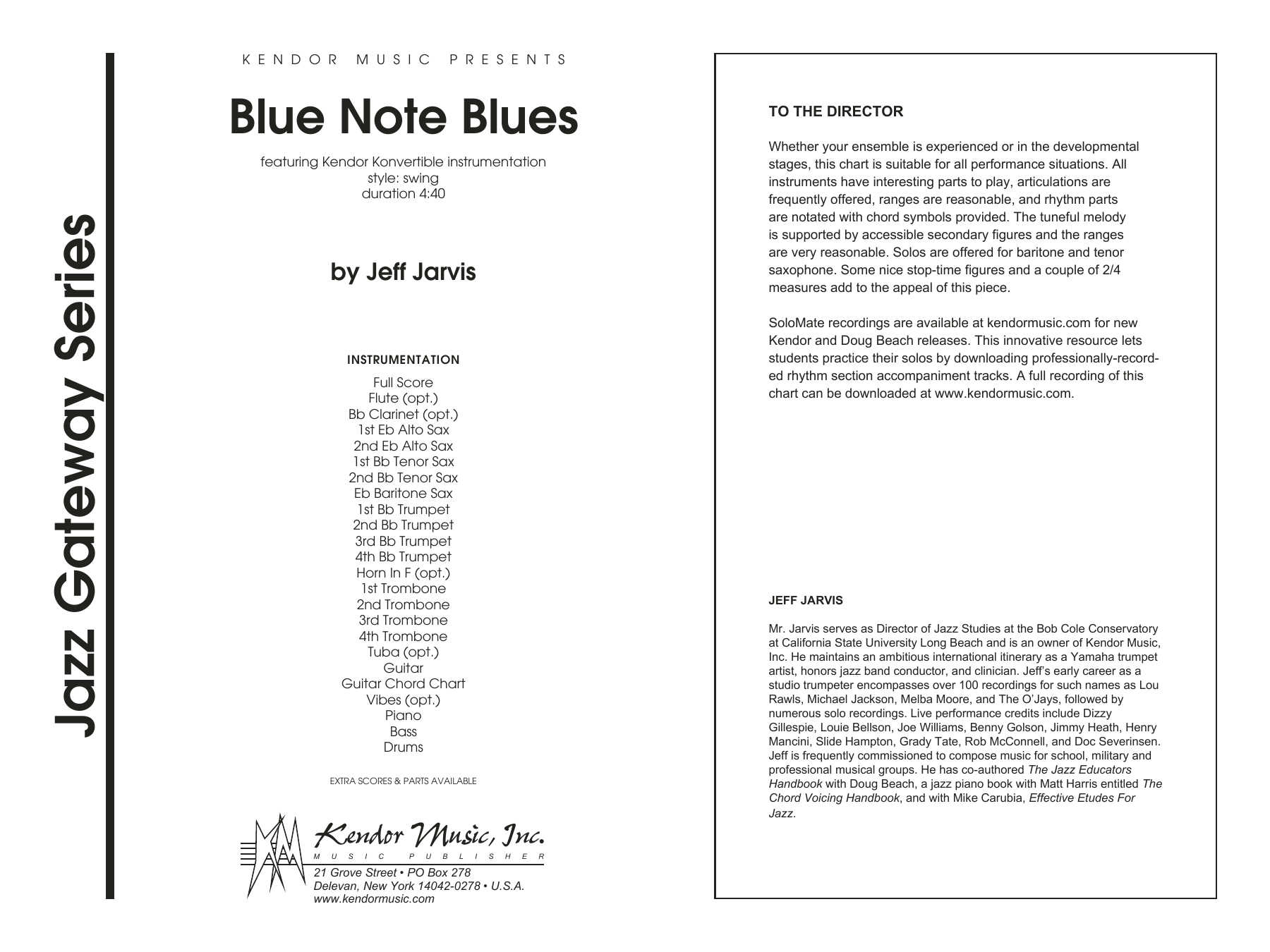 Blue Note Blues - Full Score (Jazz Ensemble) von Jeff Jarvis