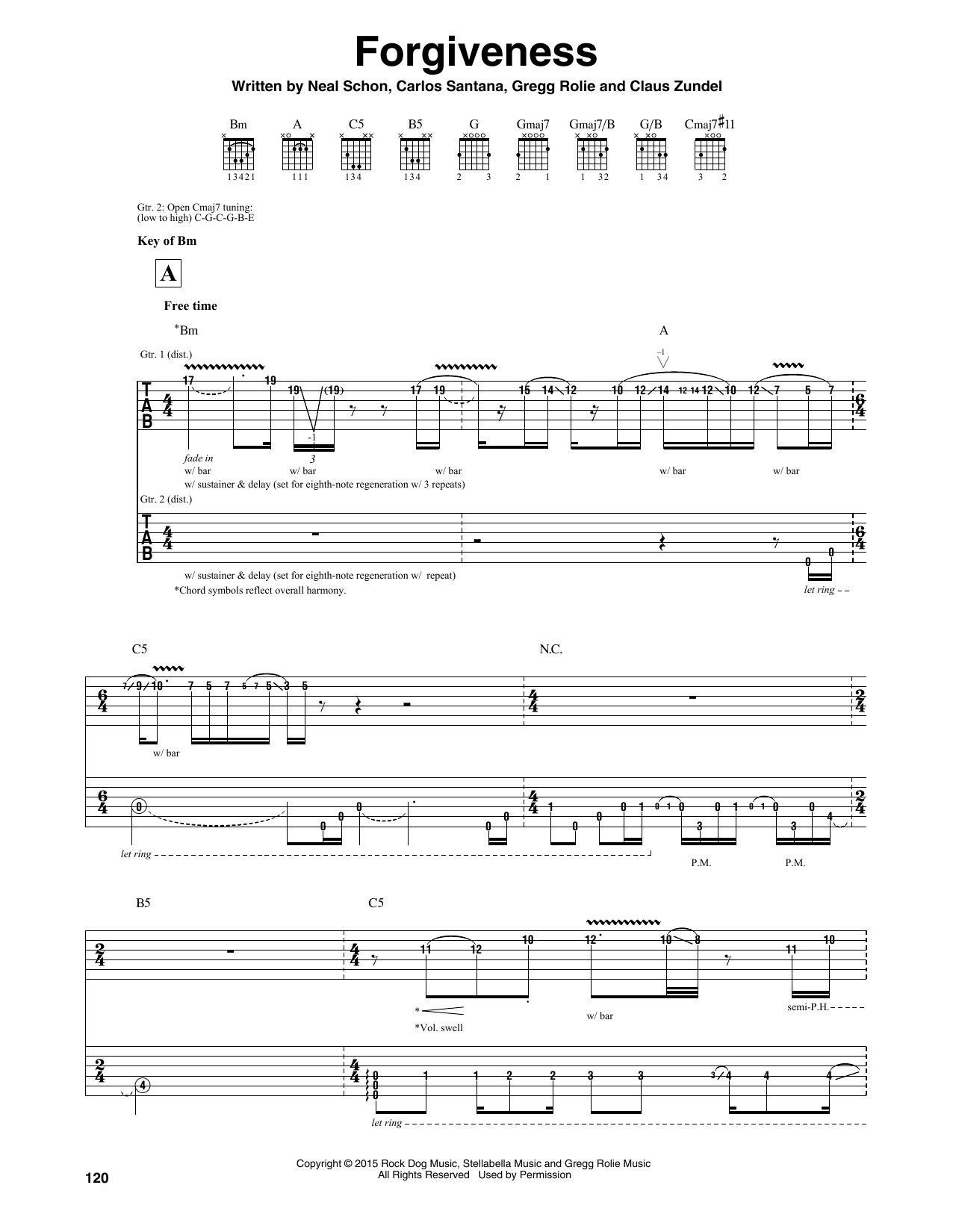 Forgiveness (Guitar Rhythm Tab) von Santana