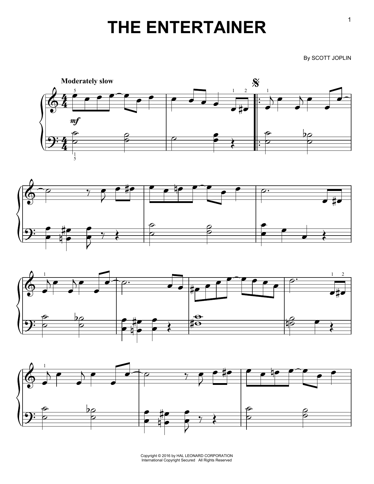 The Entertainer (Very Easy Piano) von Scott Joplin