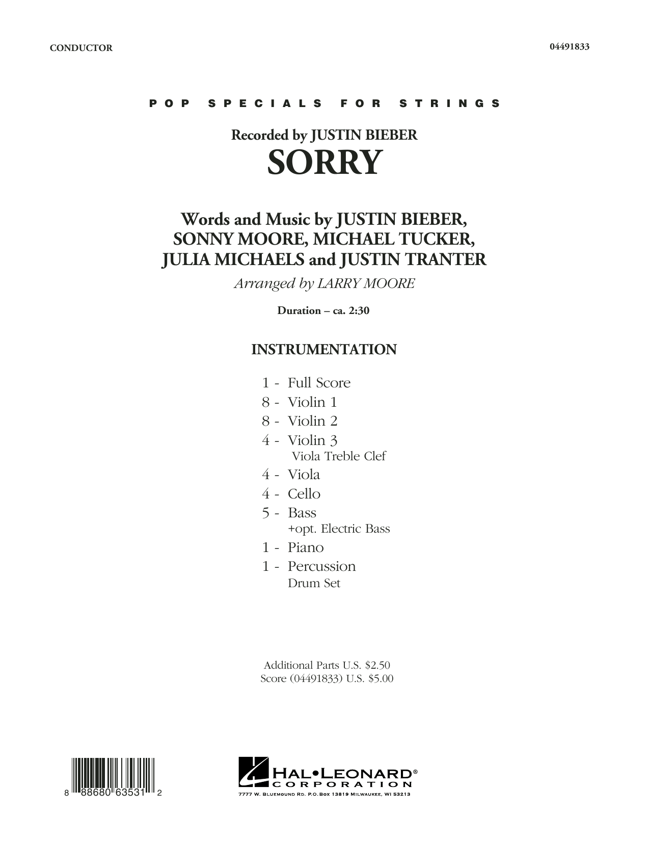 Sorry - Conductor Score (Full Score) (Orchestra) von Larry Moore