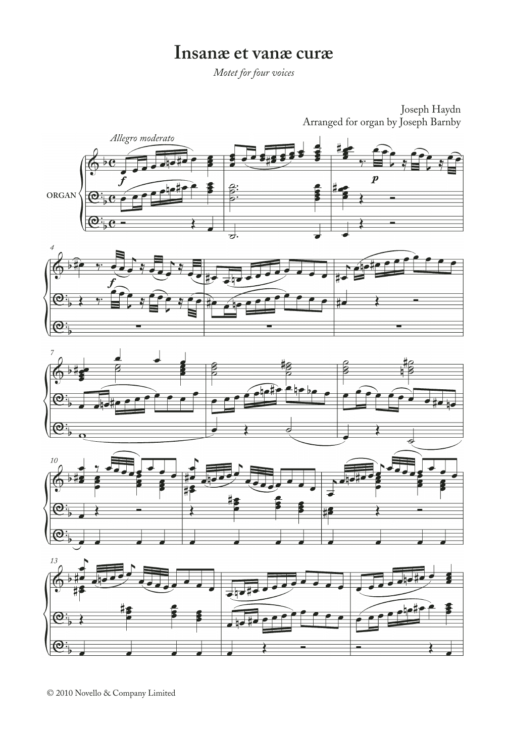 Insanae Et Vanae Curae (Choir) von Franz Joseph Haydn