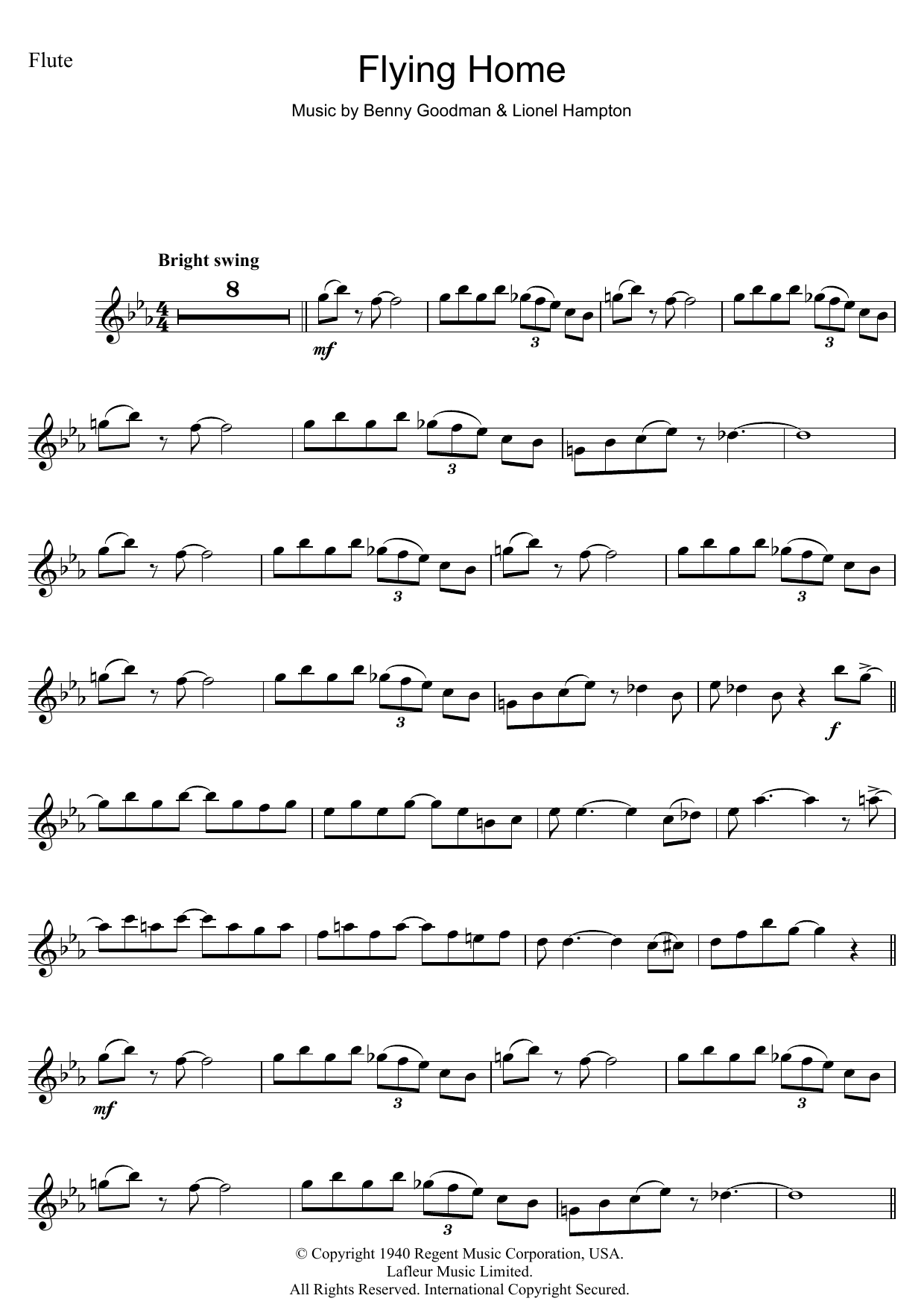 Flying Home (Flute Solo) von Lionel Hampton