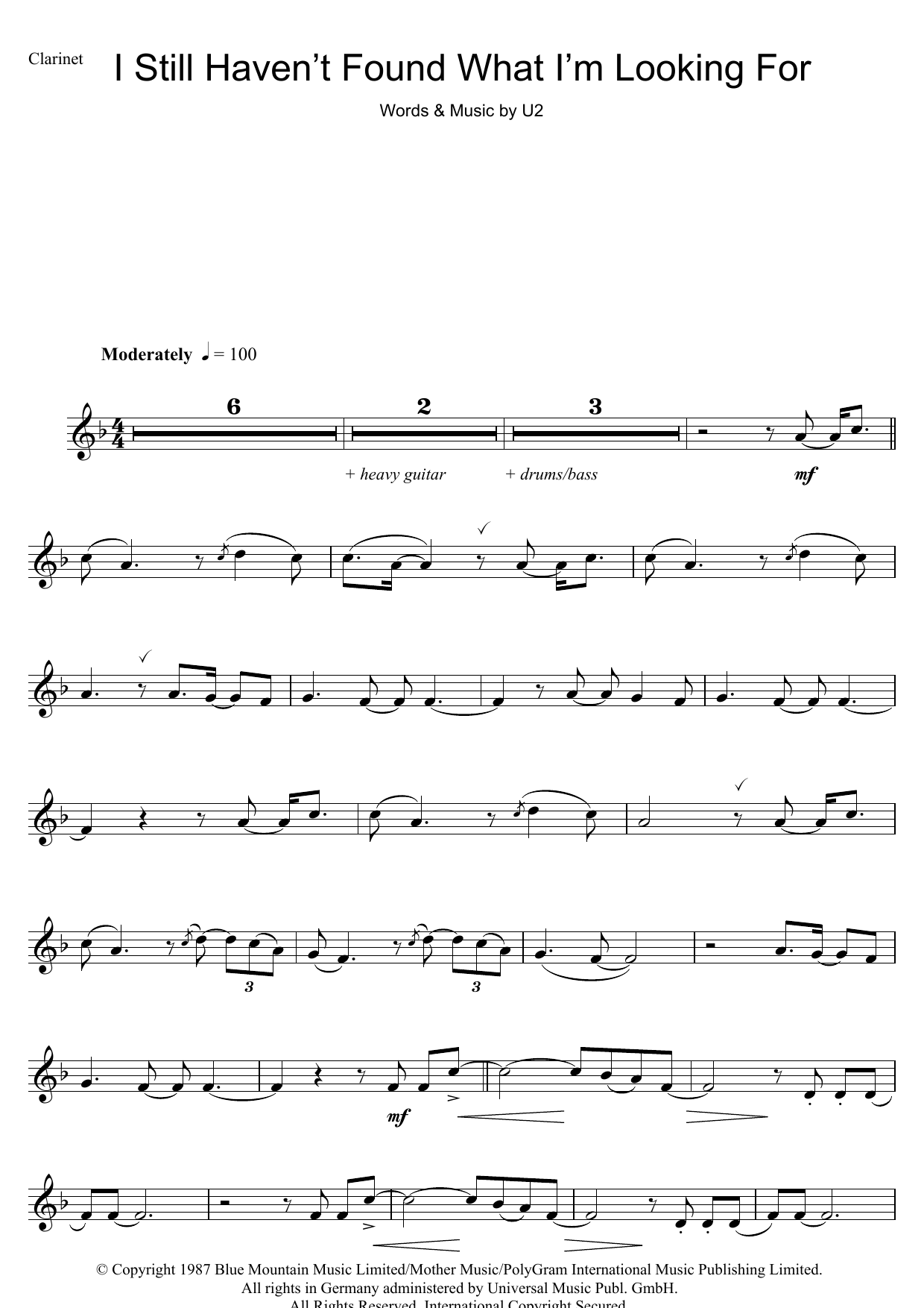 I Still Haven't Found What I'm Looking For (Clarinet Solo) von U2