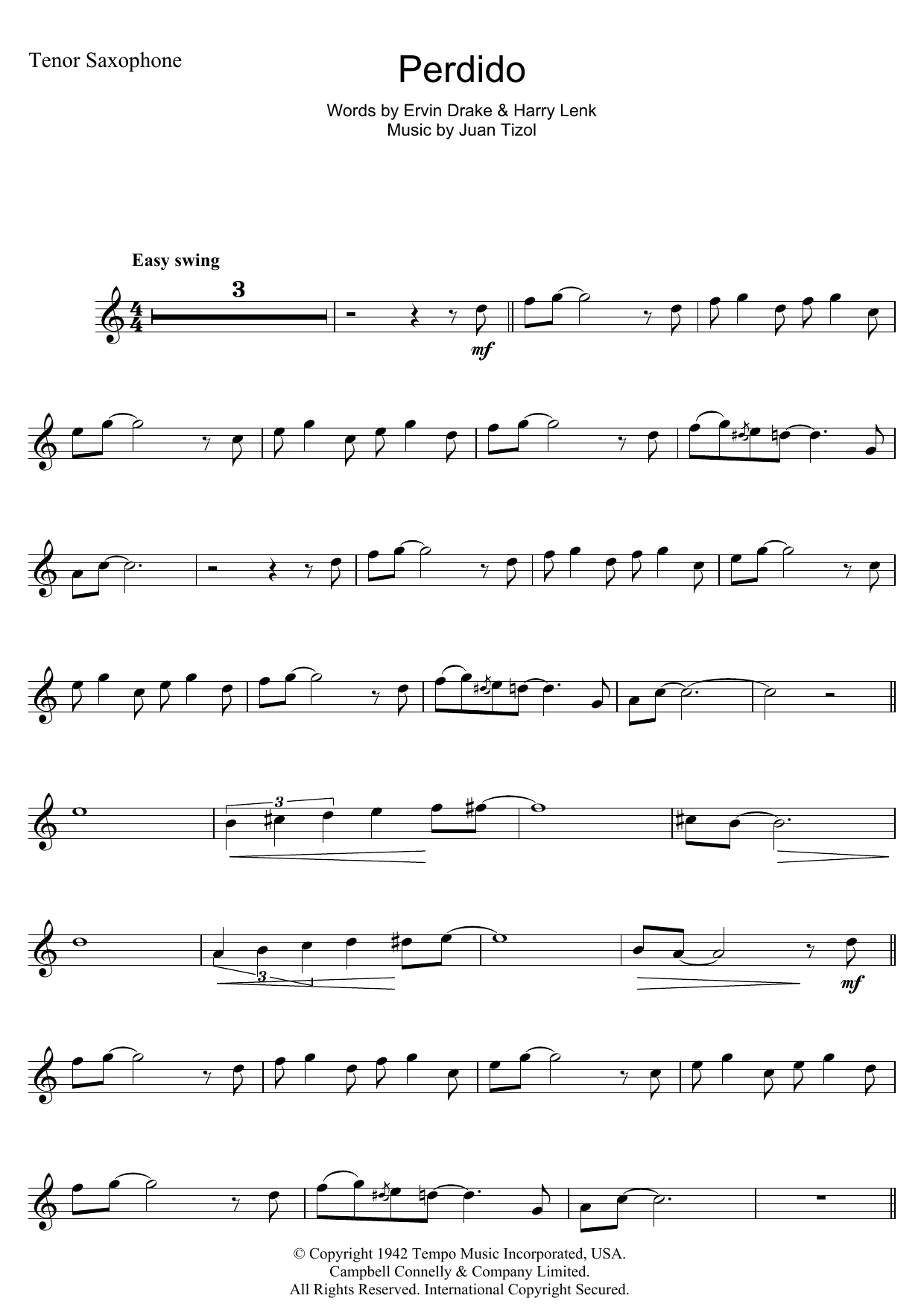 Perdido (Tenor Sax Solo) von Duke Ellington