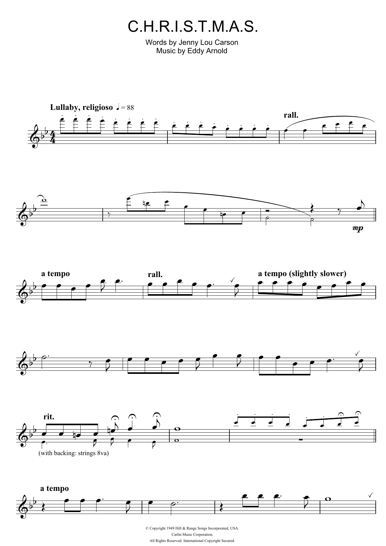 C-H-R-I-S-T-M-A-S (Flute Solo) von Perry Como