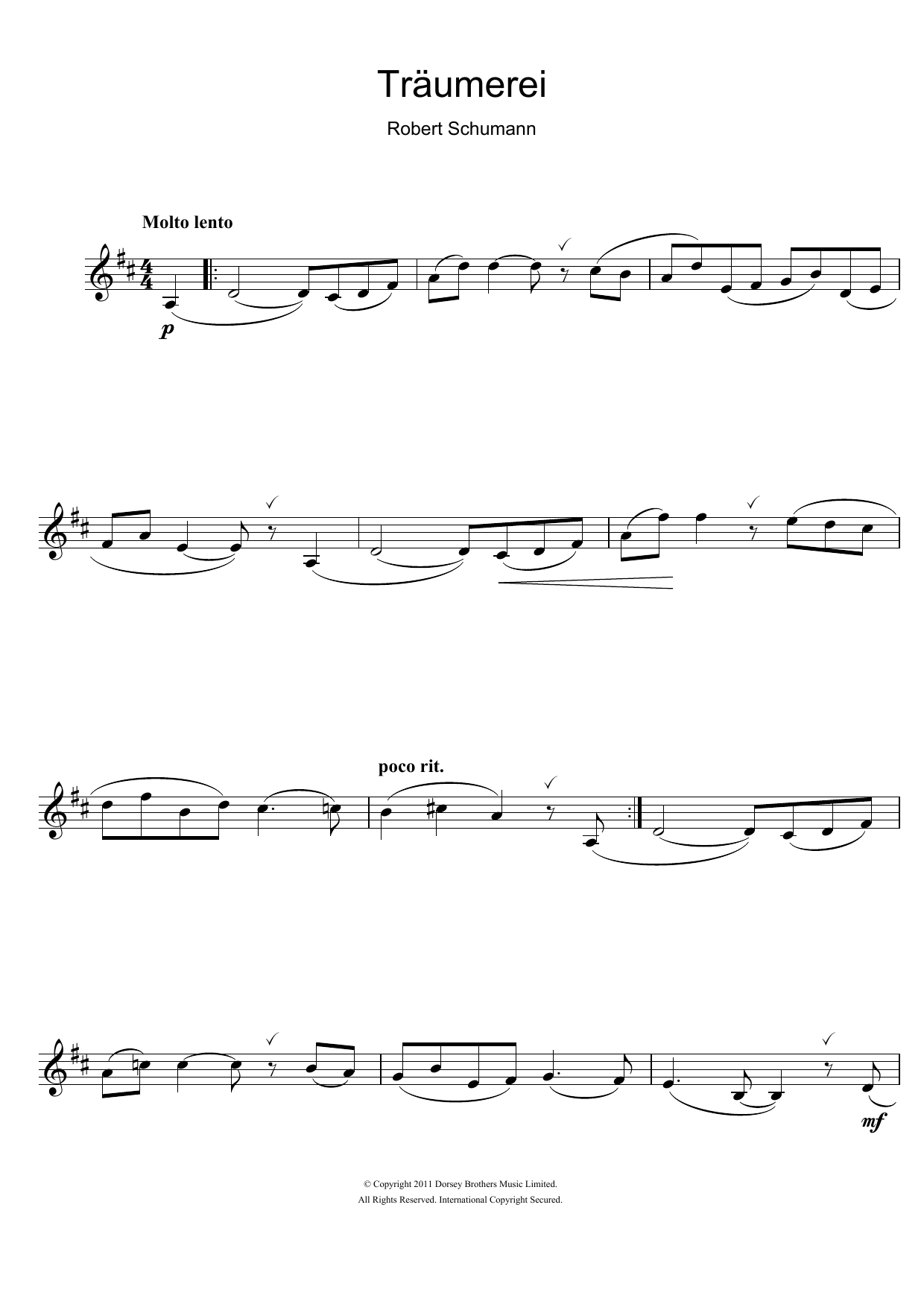 Traumerei Op.15 No.7 (Clarinet Solo) von Robert Schumann