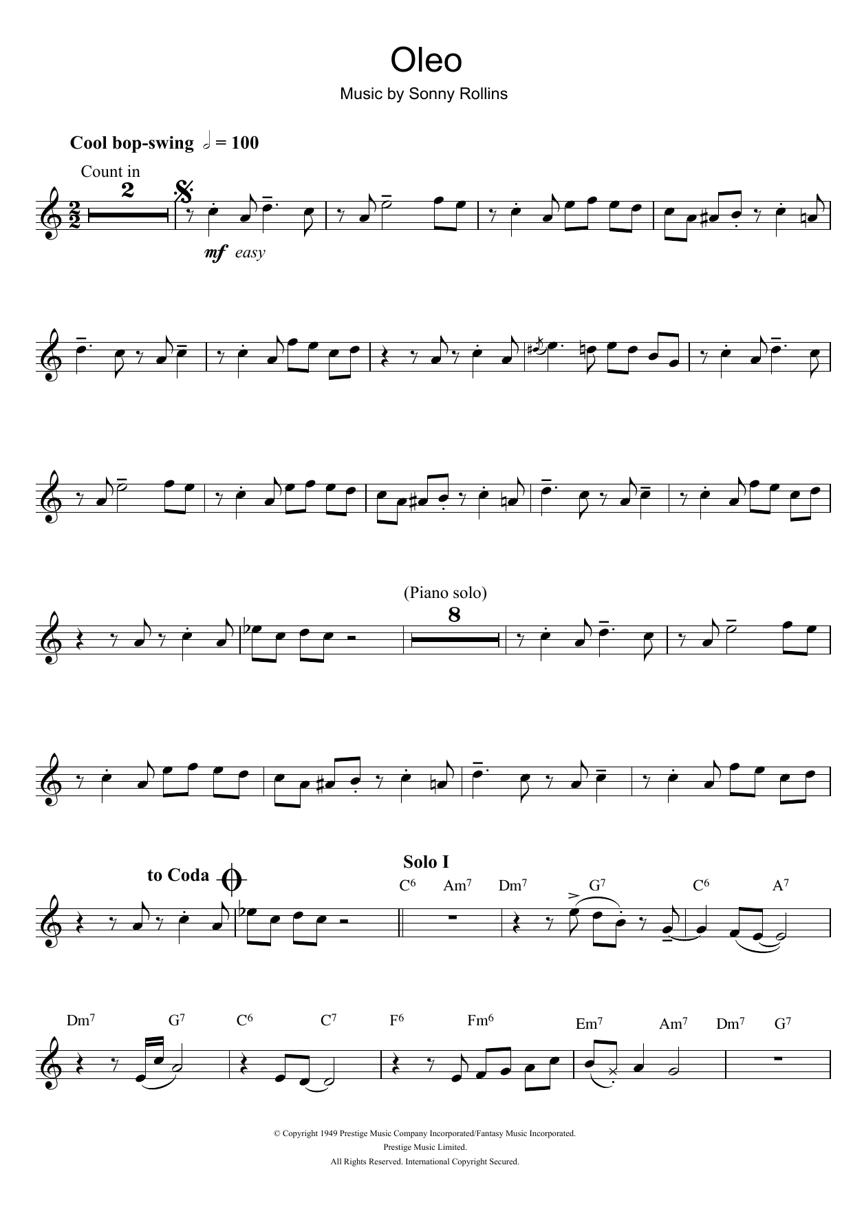 Oleo (Clarinet Solo) von Miles Davis