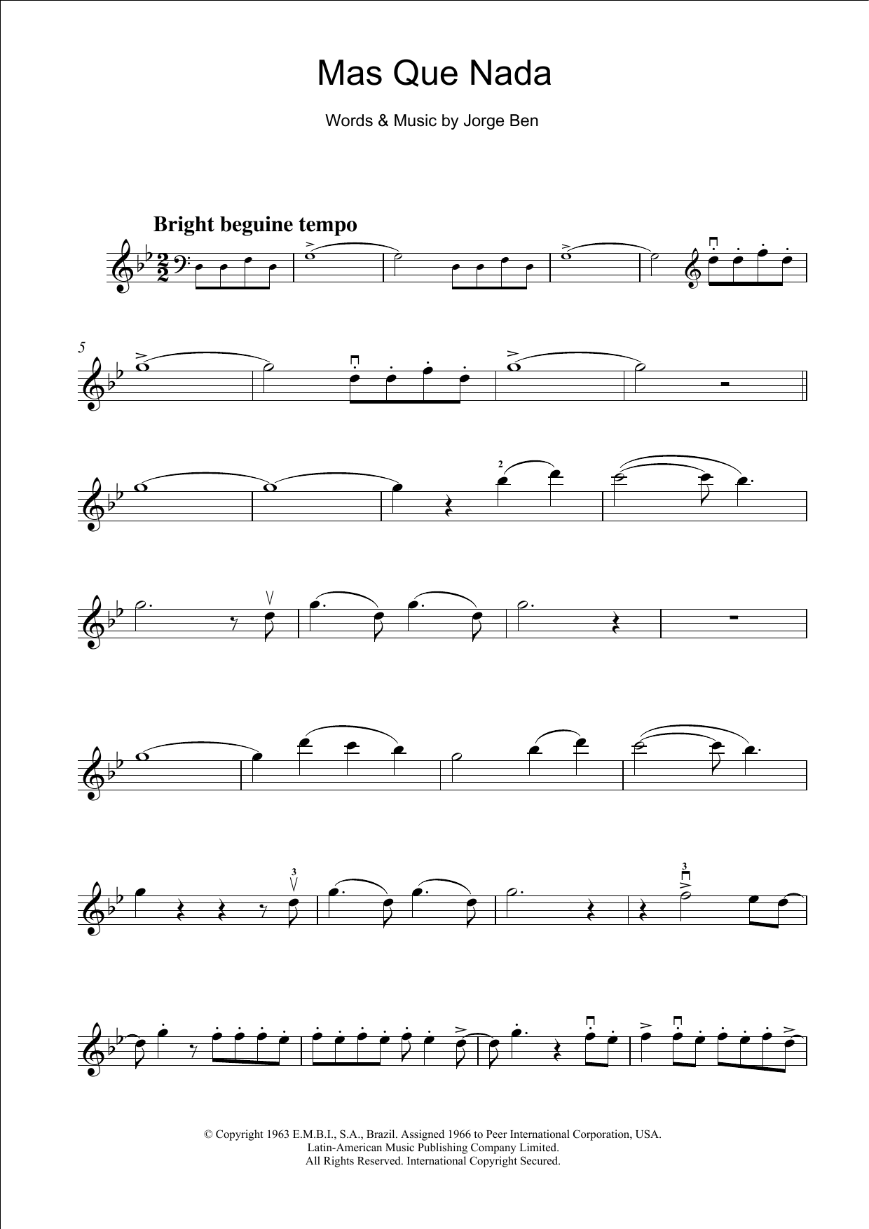 Mas Que Nada (Say No More) (Violin Solo) von Jorge Ben