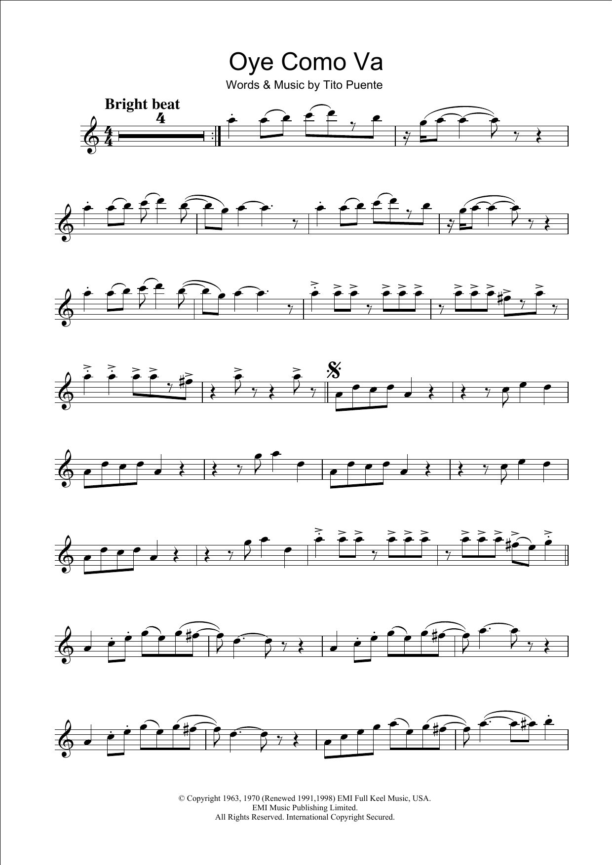 Oye Como Va (Flute Solo) von Tito Puente