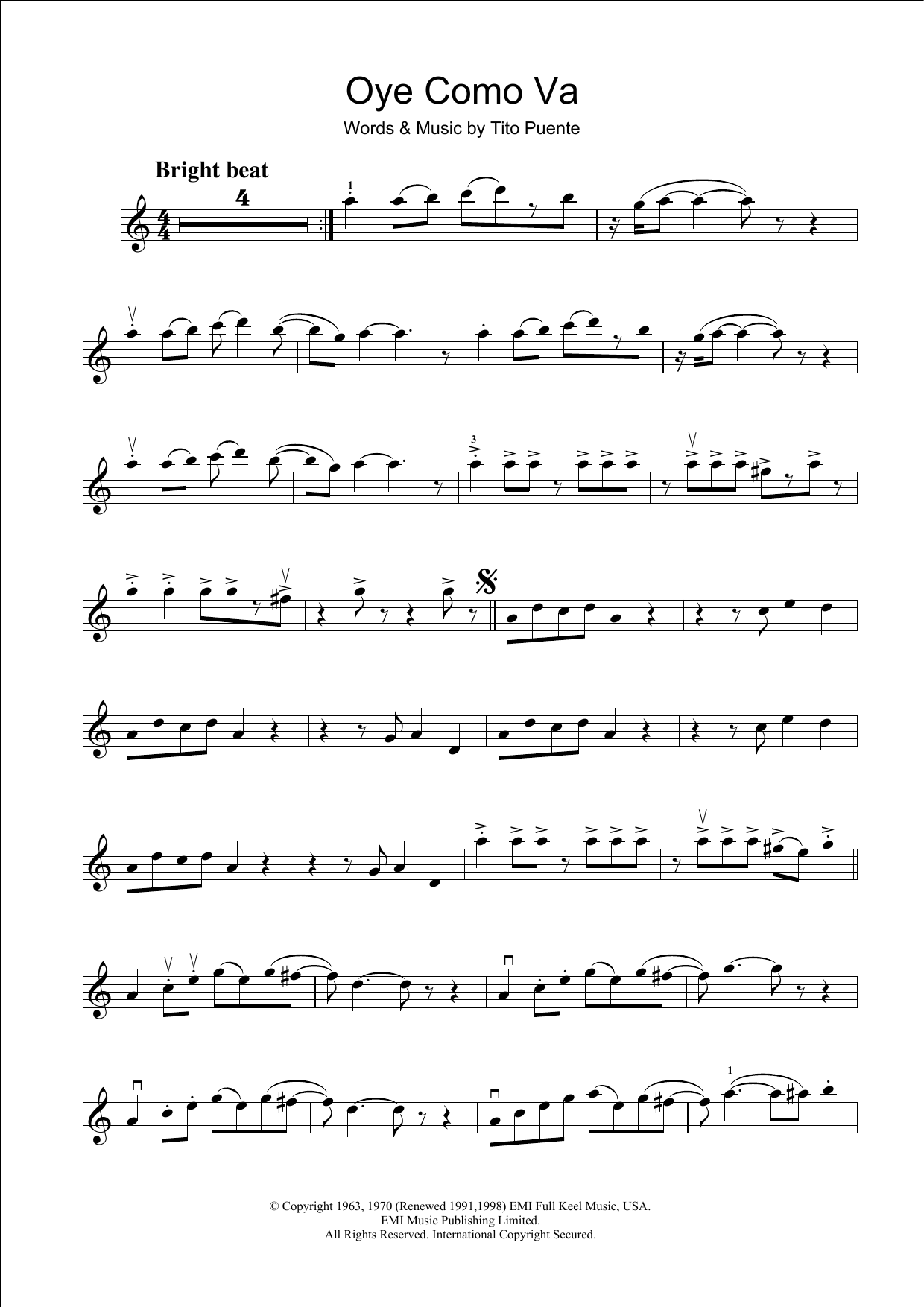 Oye Como Va (Violin Solo) von Tito Puente