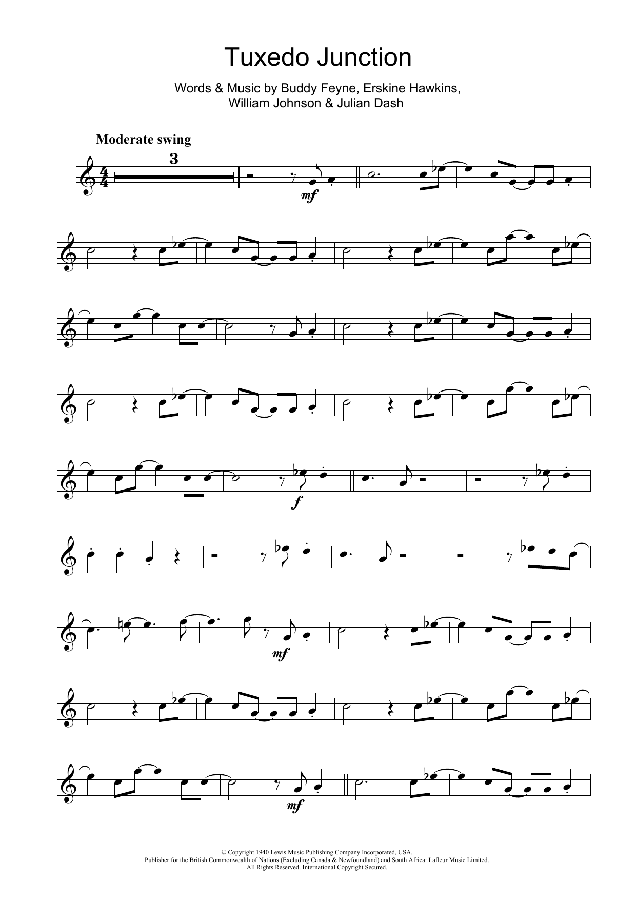Tuxedo Junction (Clarinet Solo) von Glenn Miller