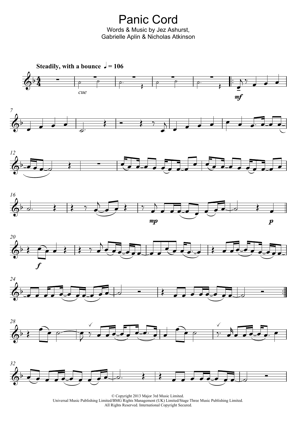 Panic Cord (Clarinet Solo) von Gabrielle Aplin