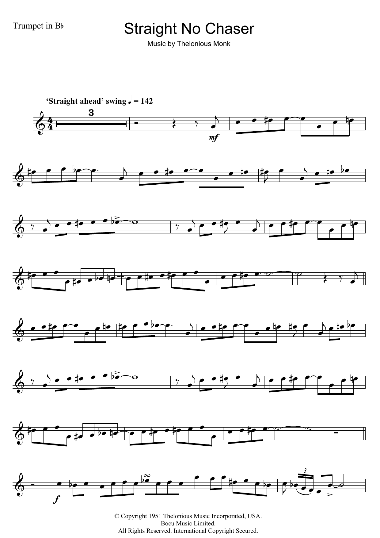 Straight No Chaser (Trumpet Solo) von Thelonious Monk