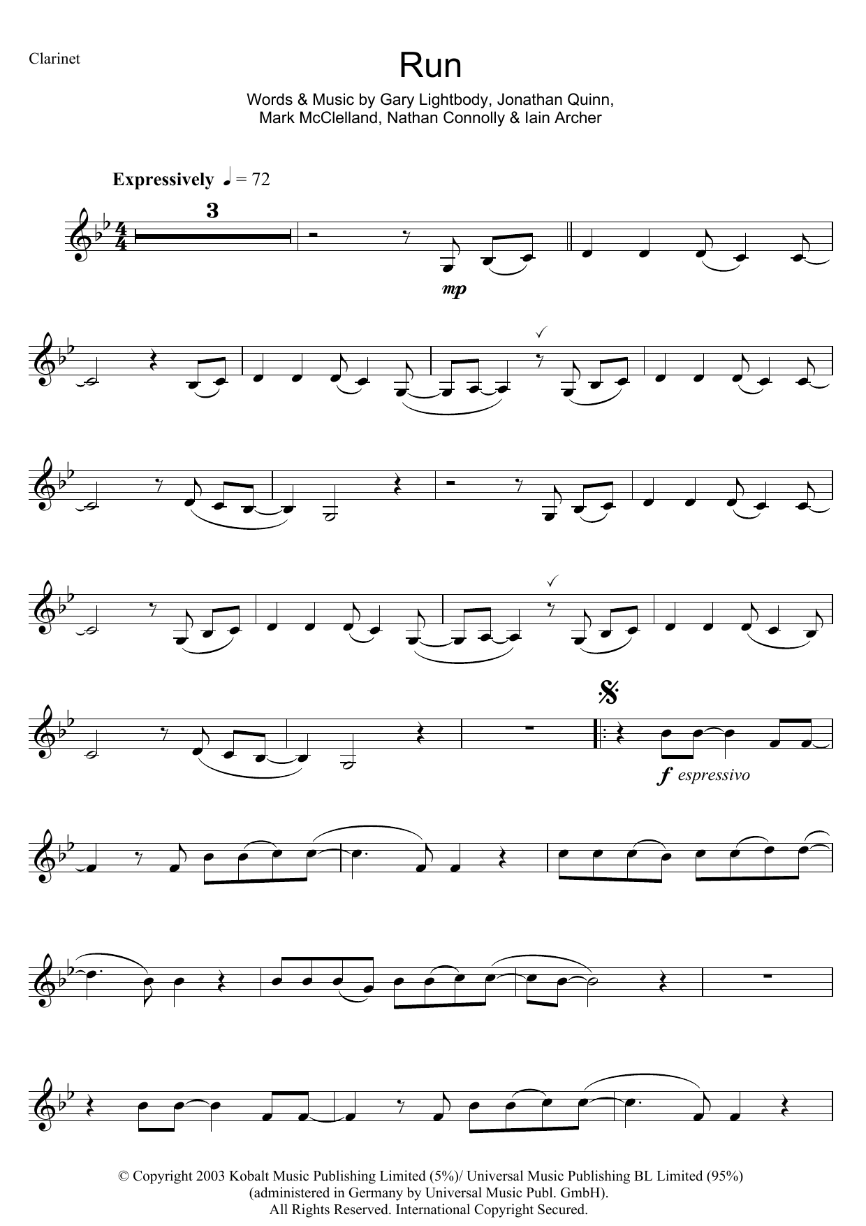 Run (Clarinet Solo) von Leona Lewis