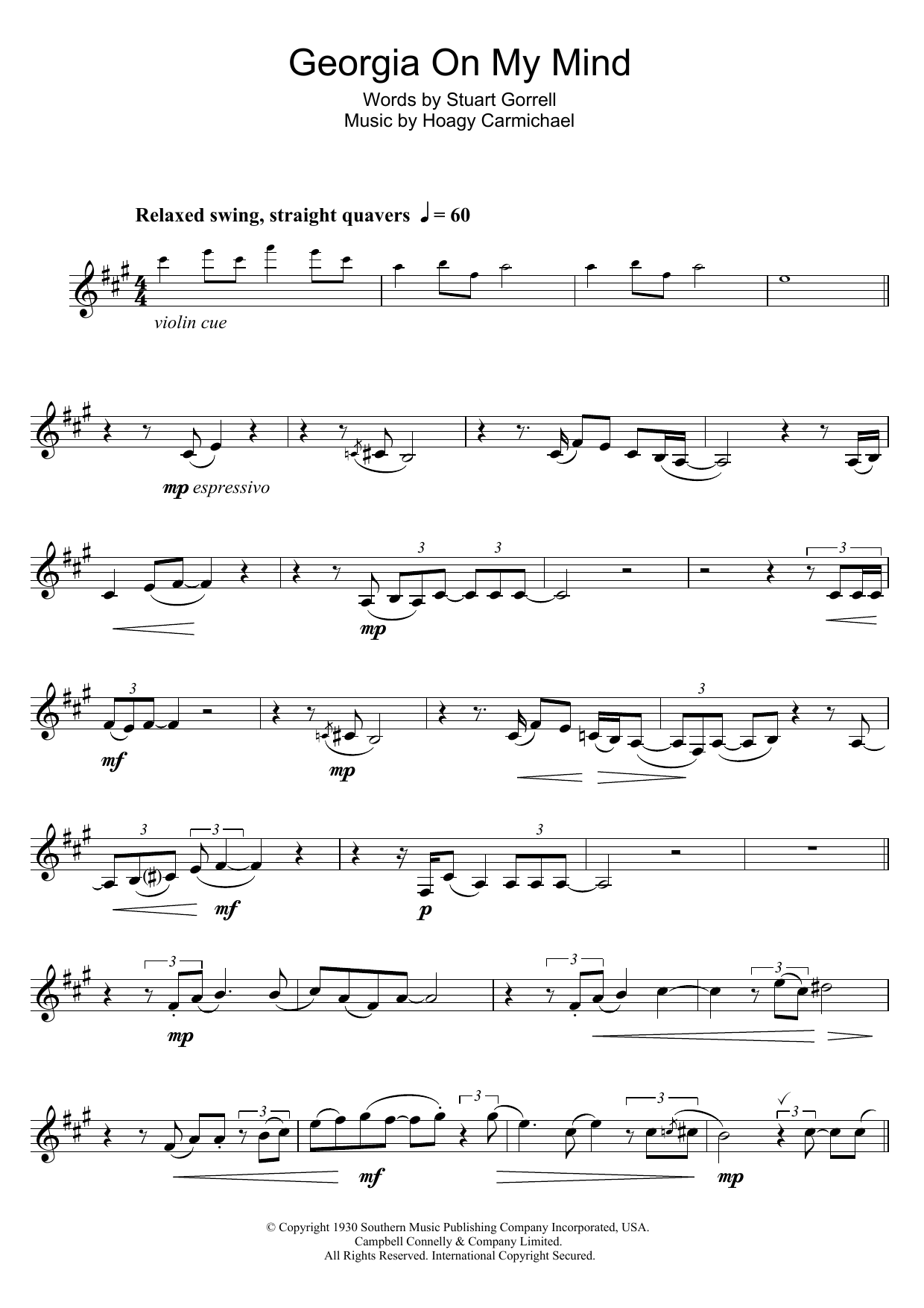 Georgia On My Mind (Clarinet Solo) von Ray Charles
