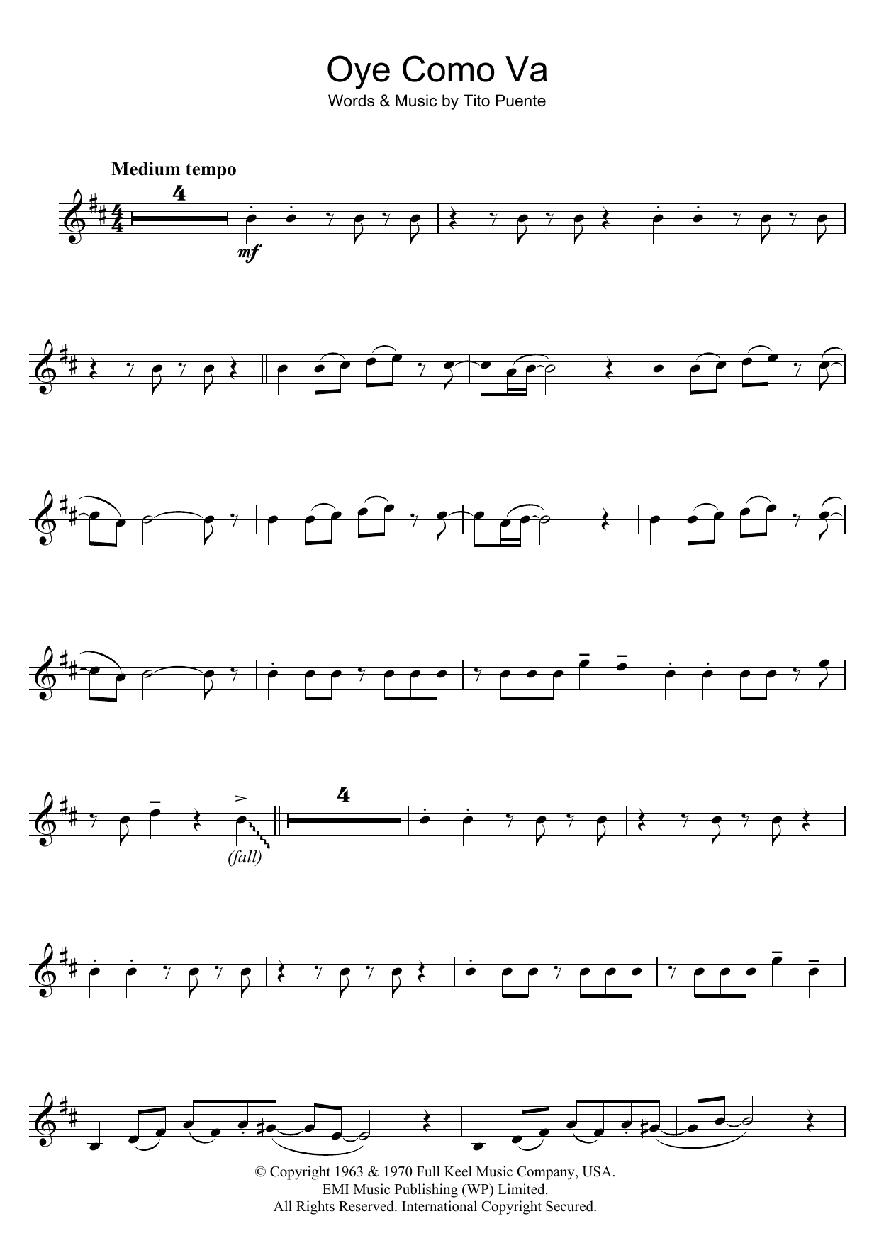 Oye Como Va (Trumpet Solo) von Santana