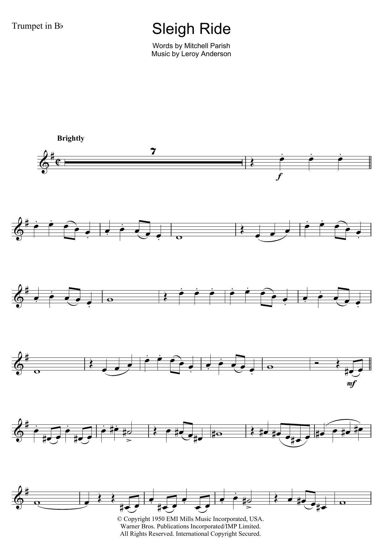 Sleigh Ride (Trumpet Solo) von Leroy Anderson