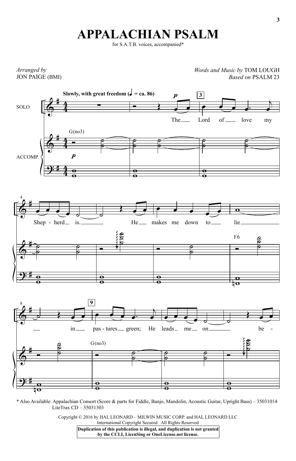 Appalachian Psalm (SATB Choir) von Jon Paige