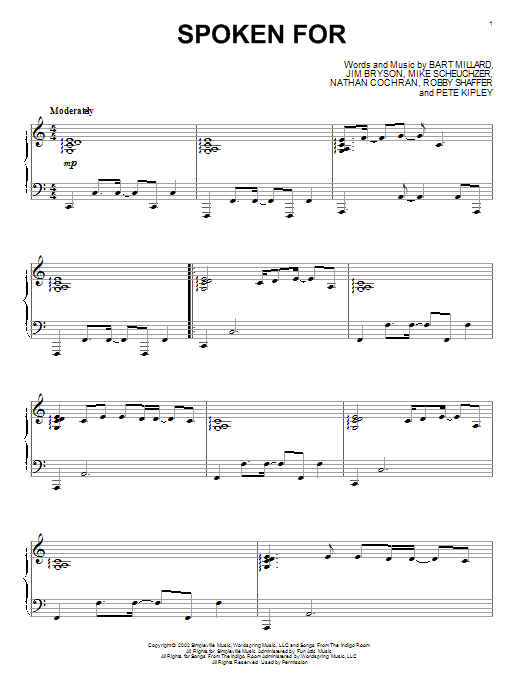 Spoken For (Piano Solo) von MercyMe