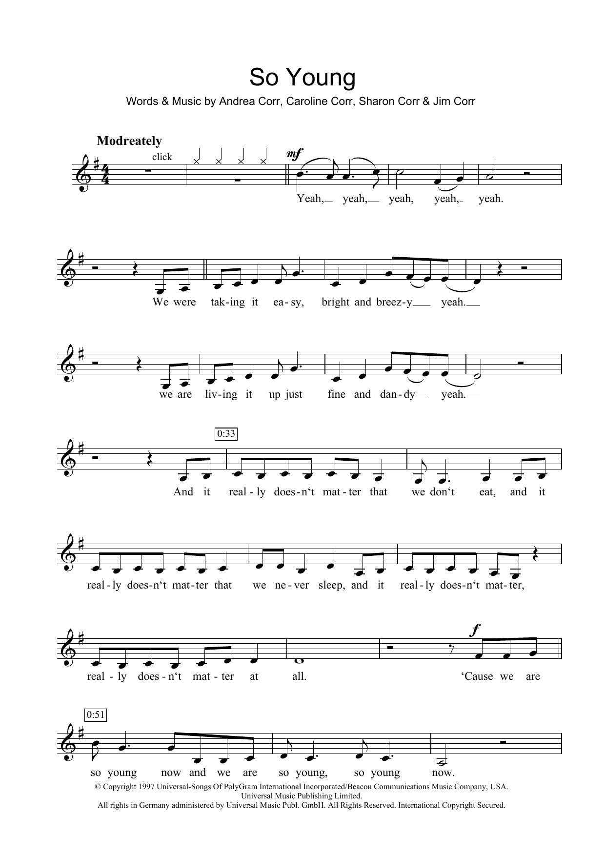So Young (Clarinet Solo) von The Corrs