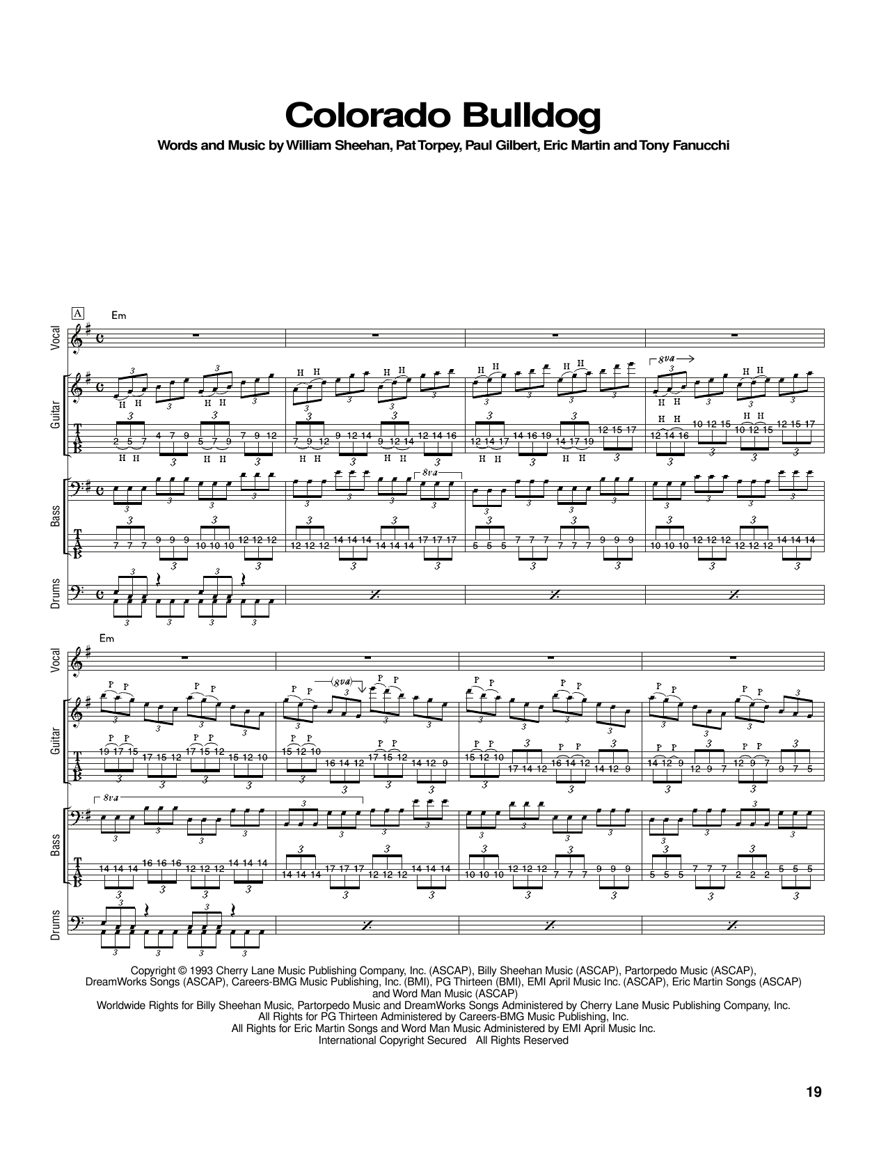 Colorado Bulldog (Guitar Tab) von Mr. Big